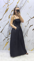 Coordinato Sarah Chole gonna lunga e top elasticizzato in cotone 100%