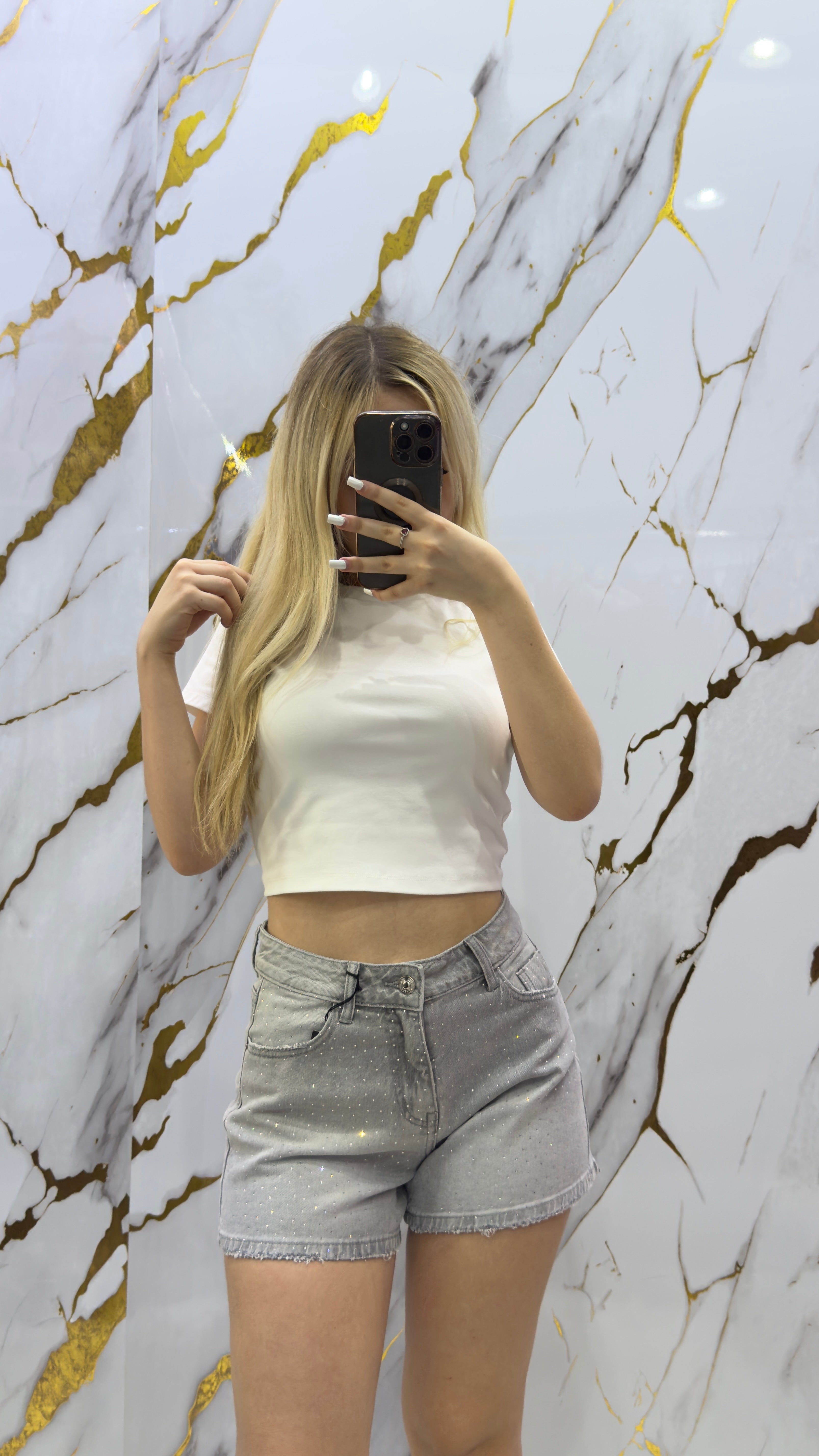 Shorts Top Star Denim Strass