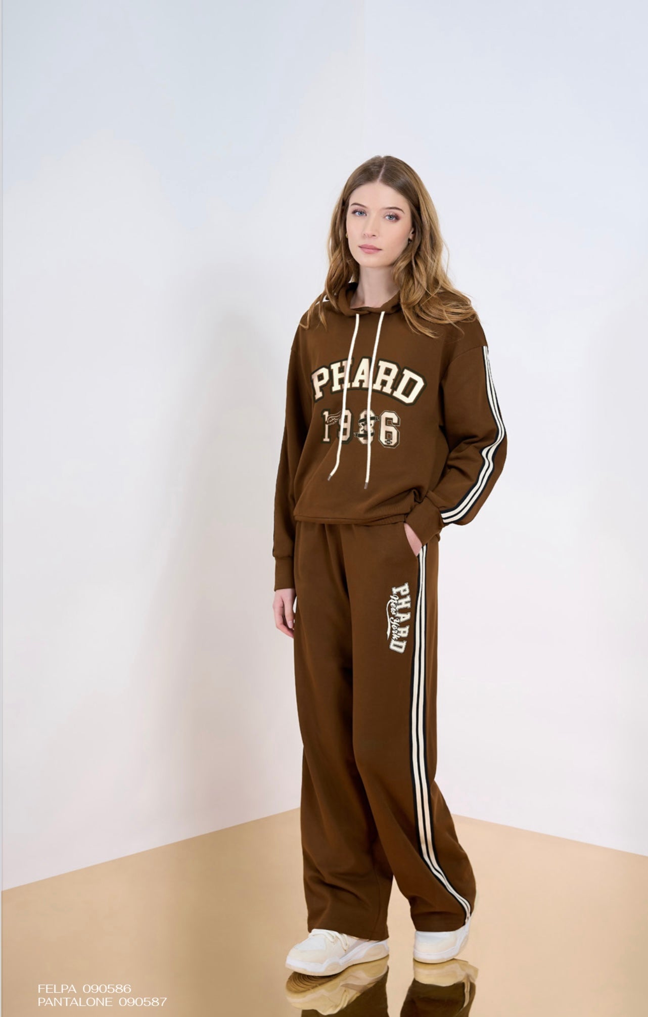 Coordinato Phard 2 pezzi felpa e pantalone palazzo