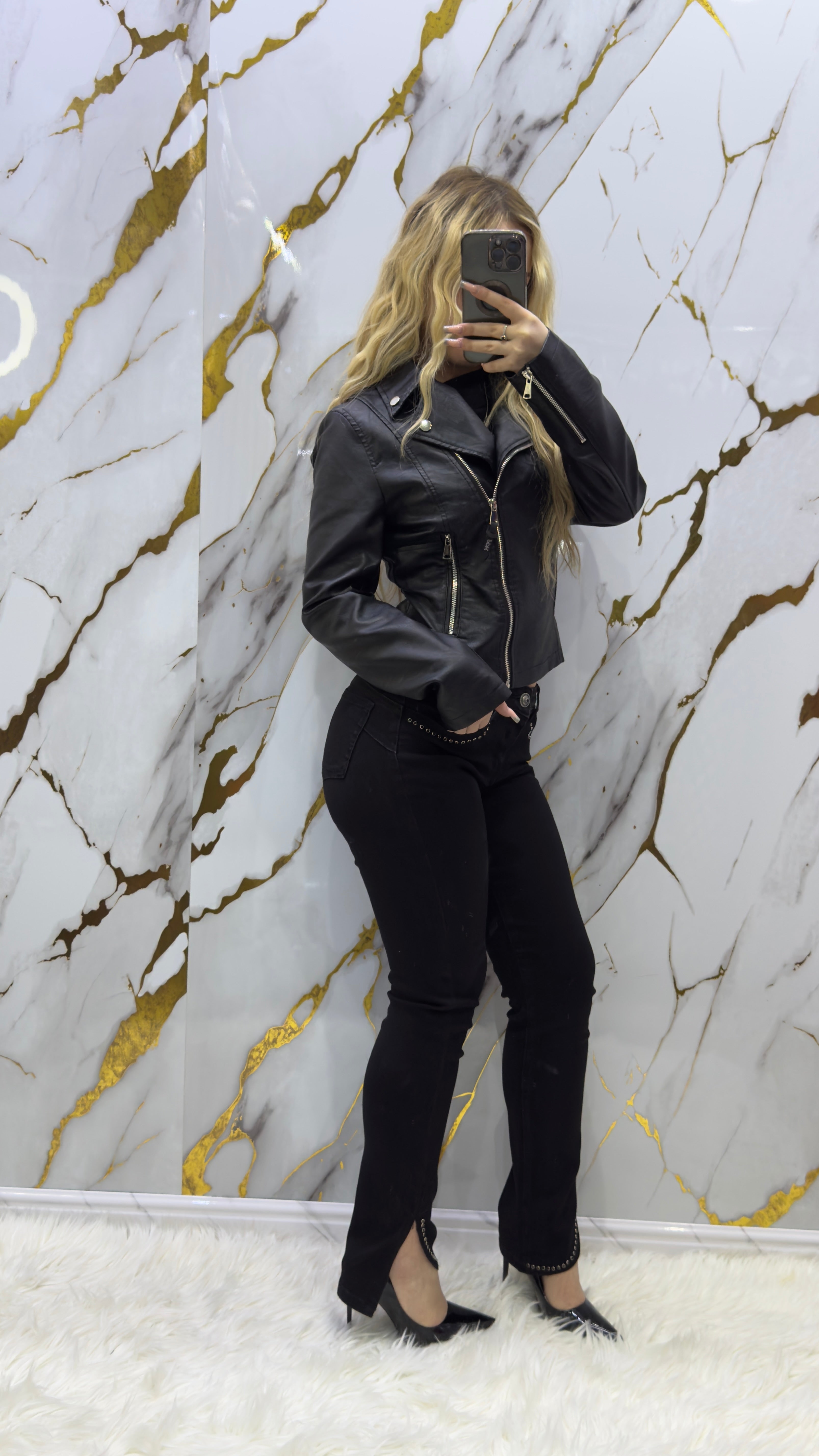 Jeans Pdk skinny elasticizzato con apertura caviglia