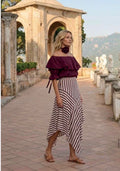 Coordinato Pdk amarena gonna e blusa con laccetto