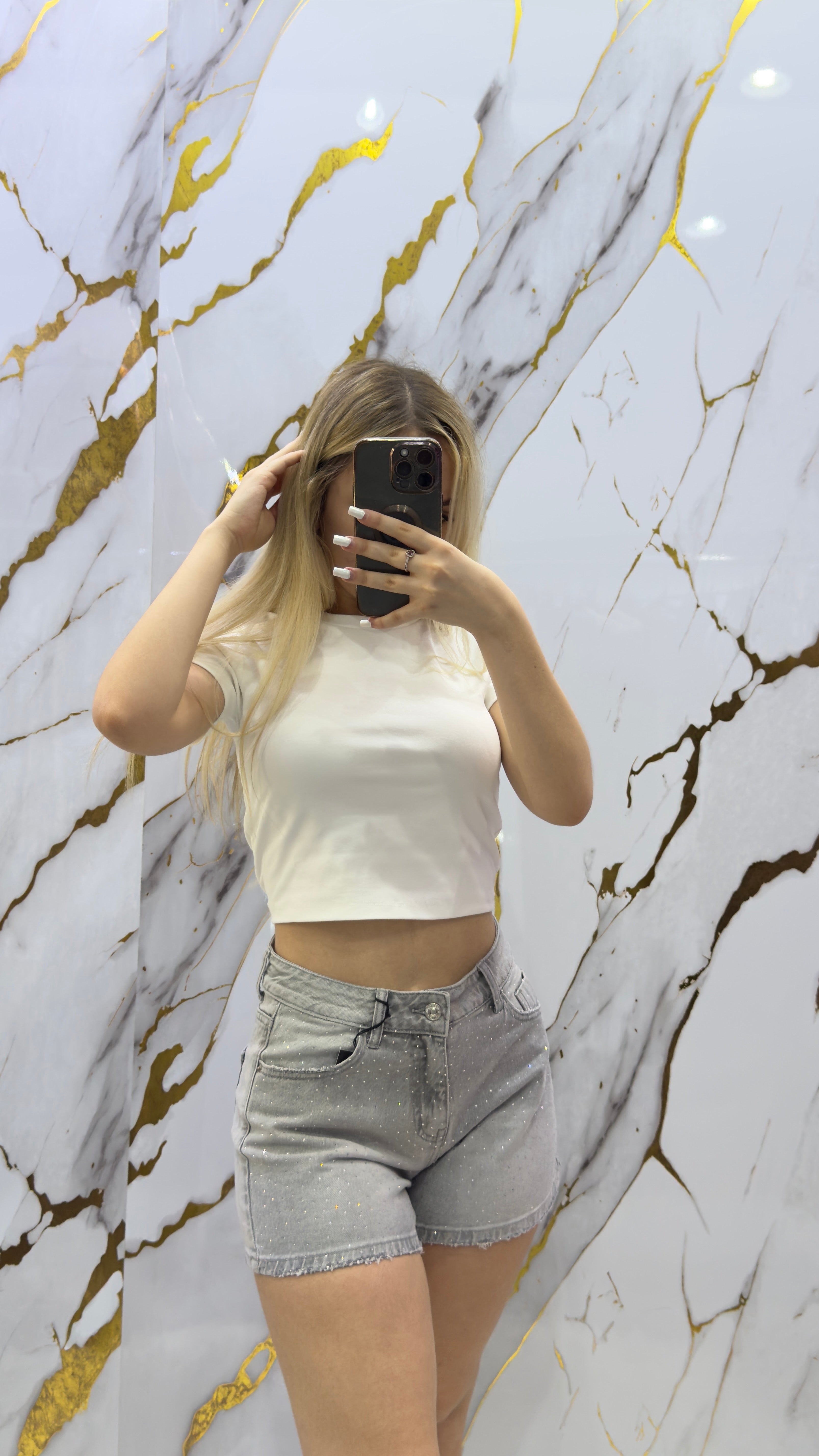 Shorts Top Star Denim Strass