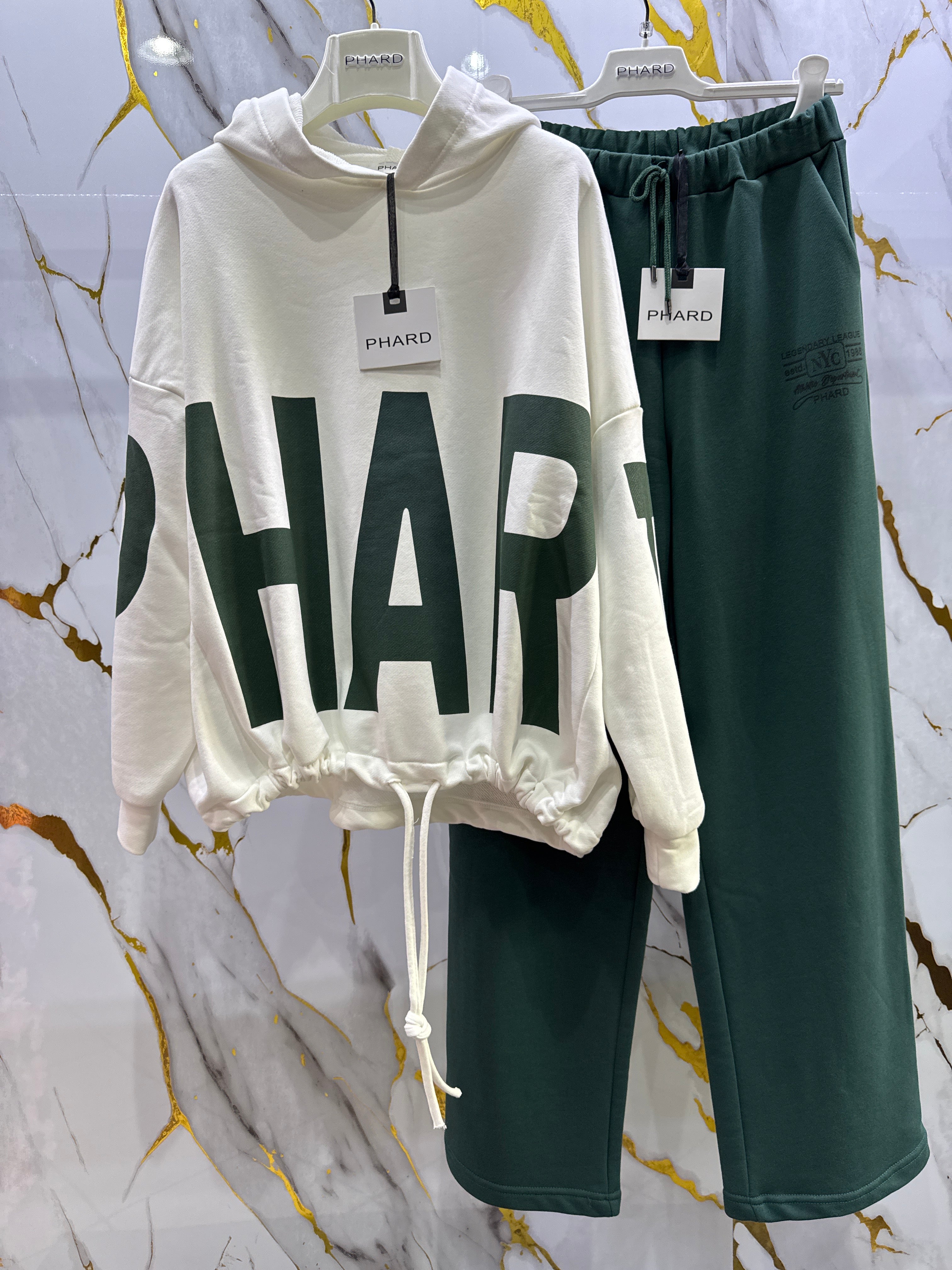 Coordinato Phard 2 pezzi felpa e pantalone palazzo