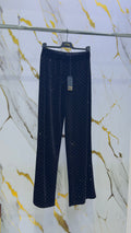 Pantalone in velluto a palazzo Pdk con applicazioni