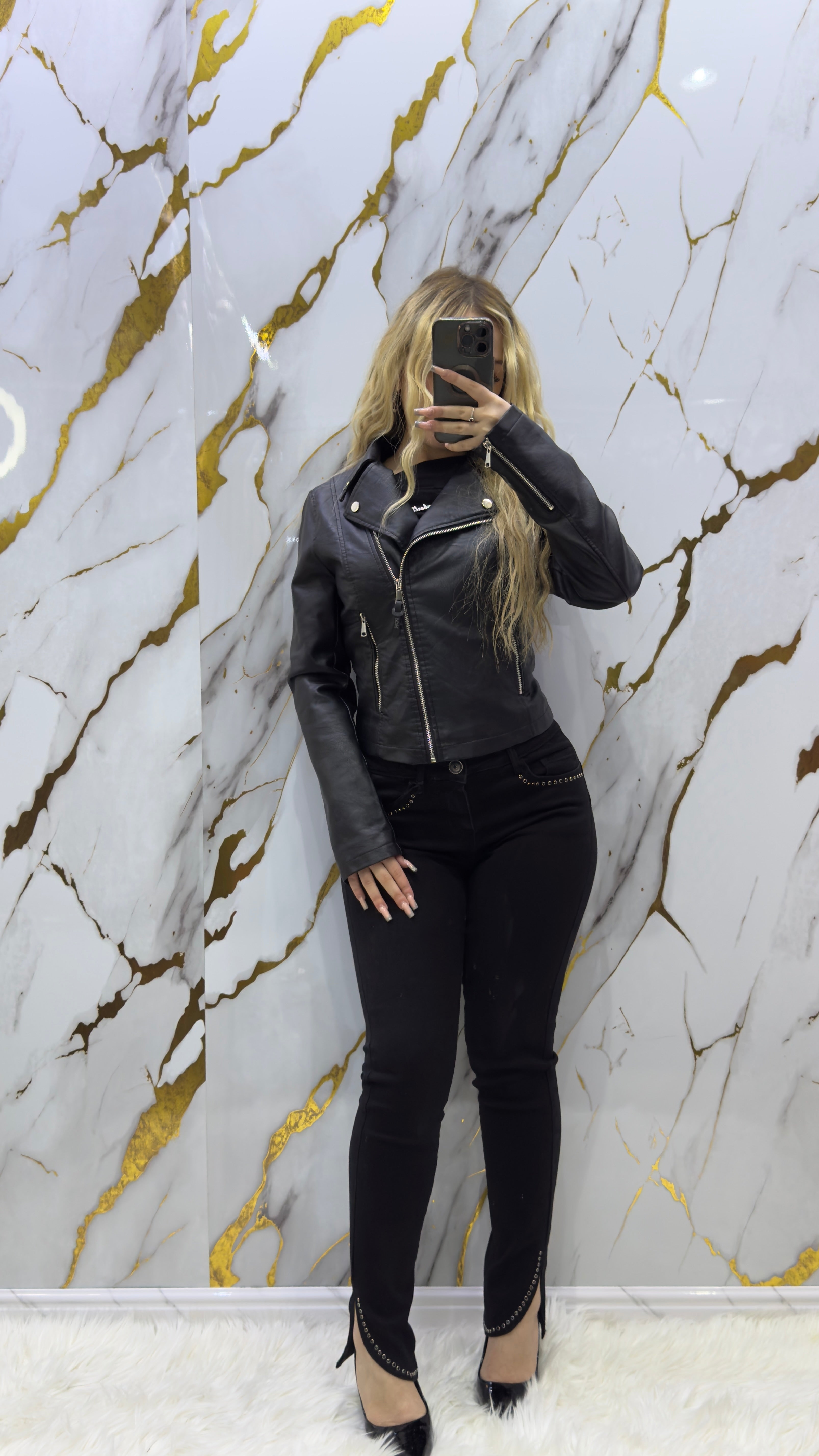 Jeans Pdk skinny elasticizzato con apertura caviglia