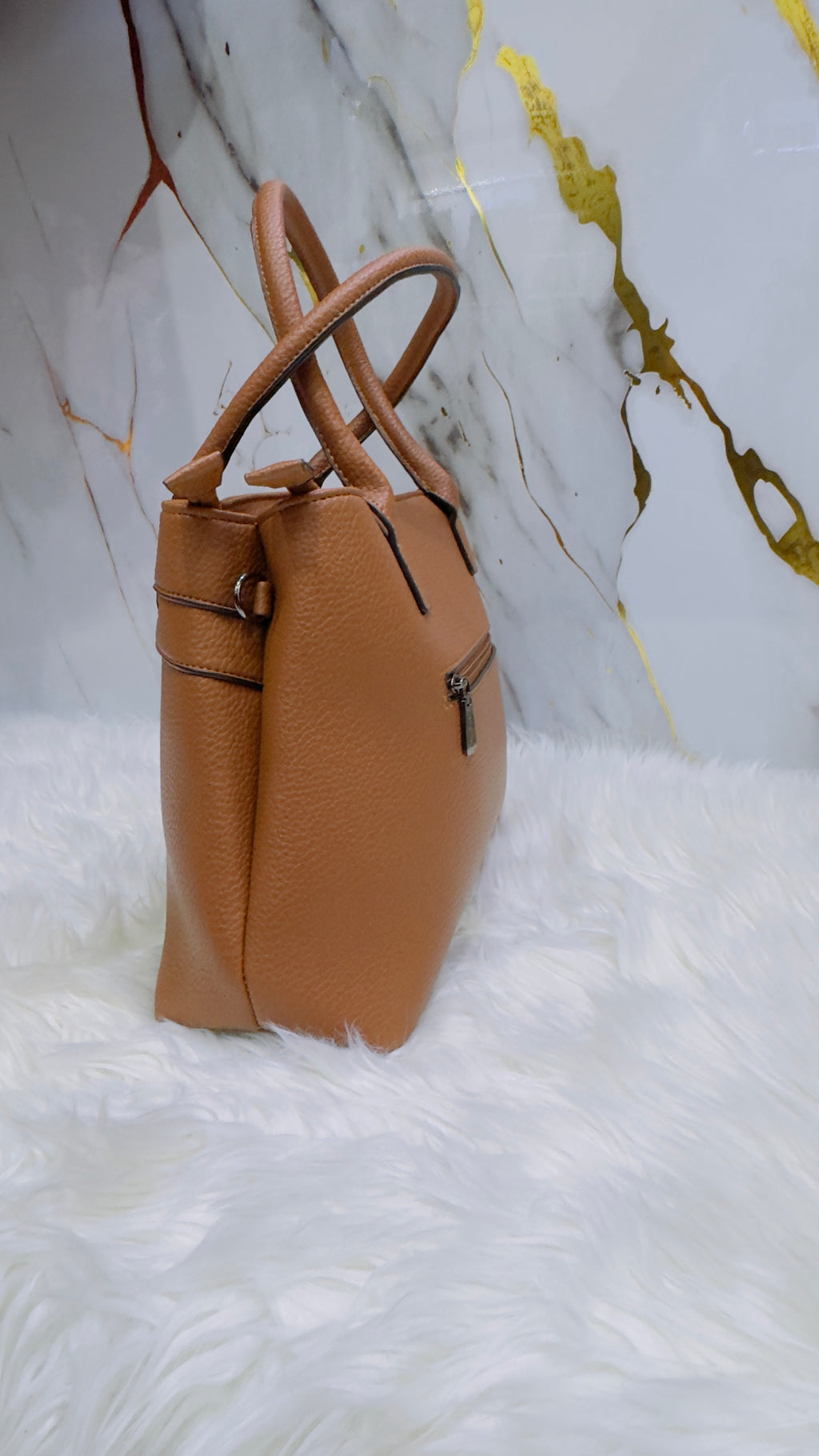 Borsa Phard in ecopelle cuoio misura media