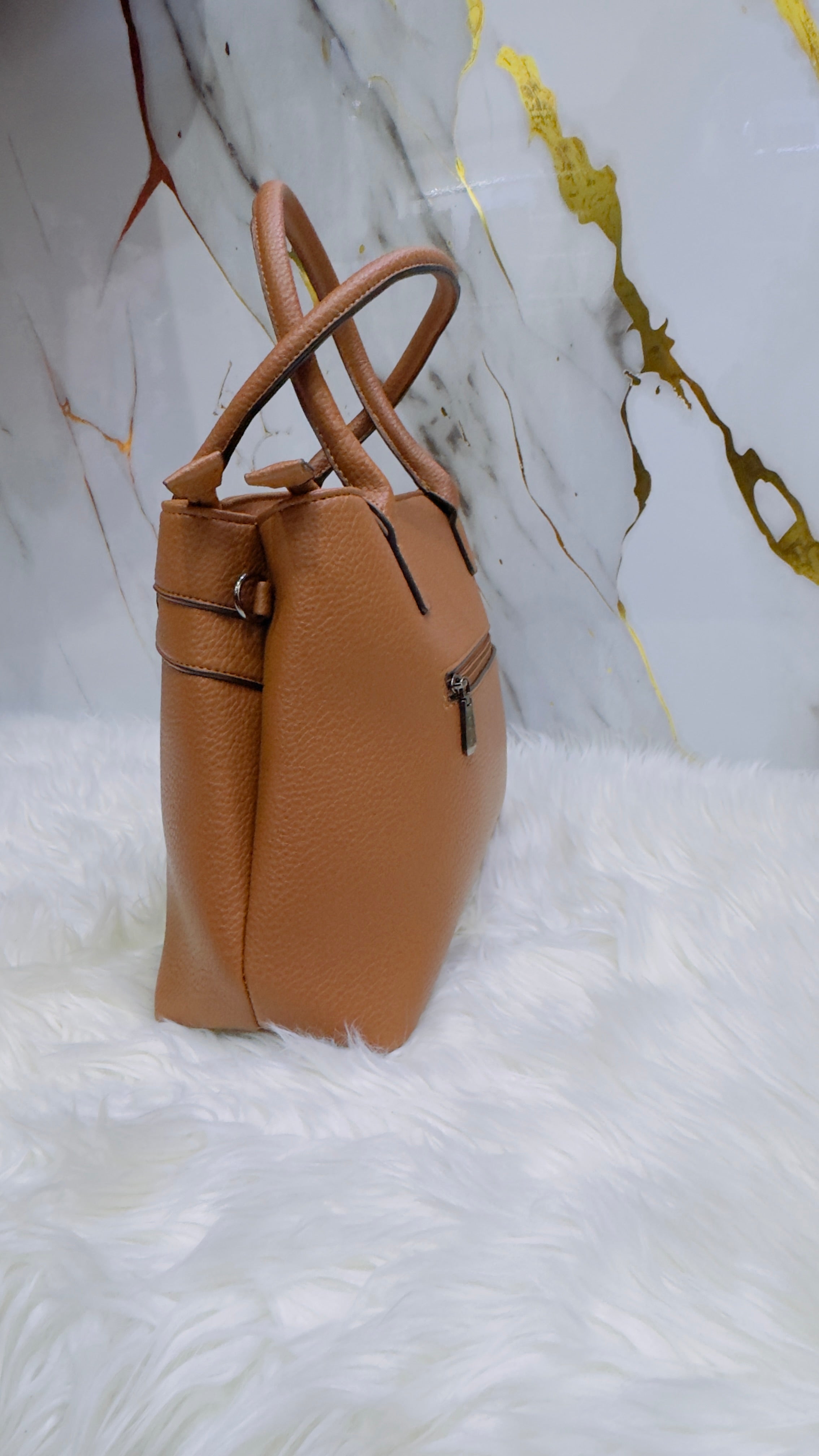 Borsa Phard in ecopelle cuoio misura media