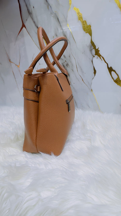 Borsa Phard in ecopelle cuoio misura media