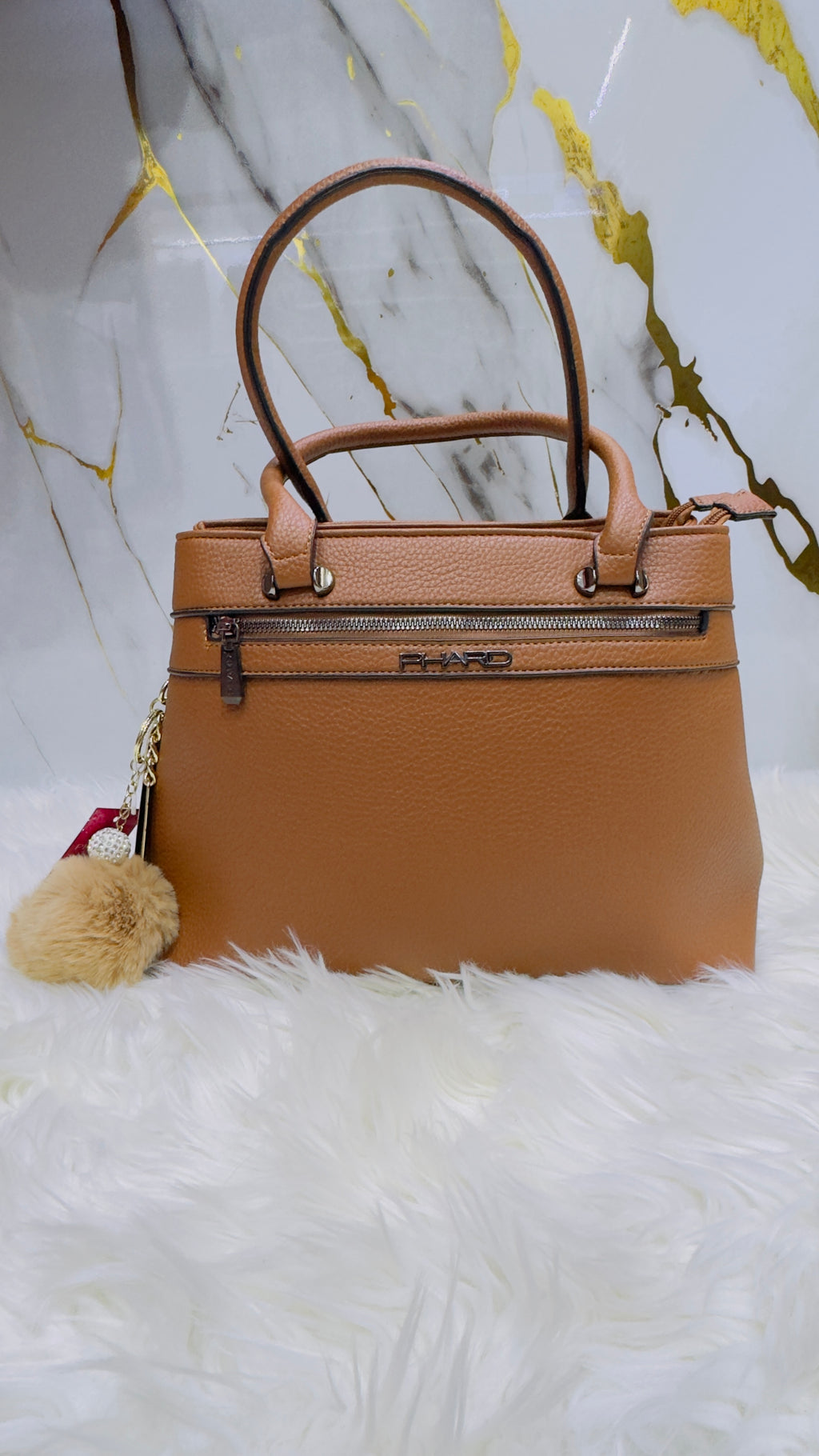 Borsa Phard in ecopelle cuoio misura media