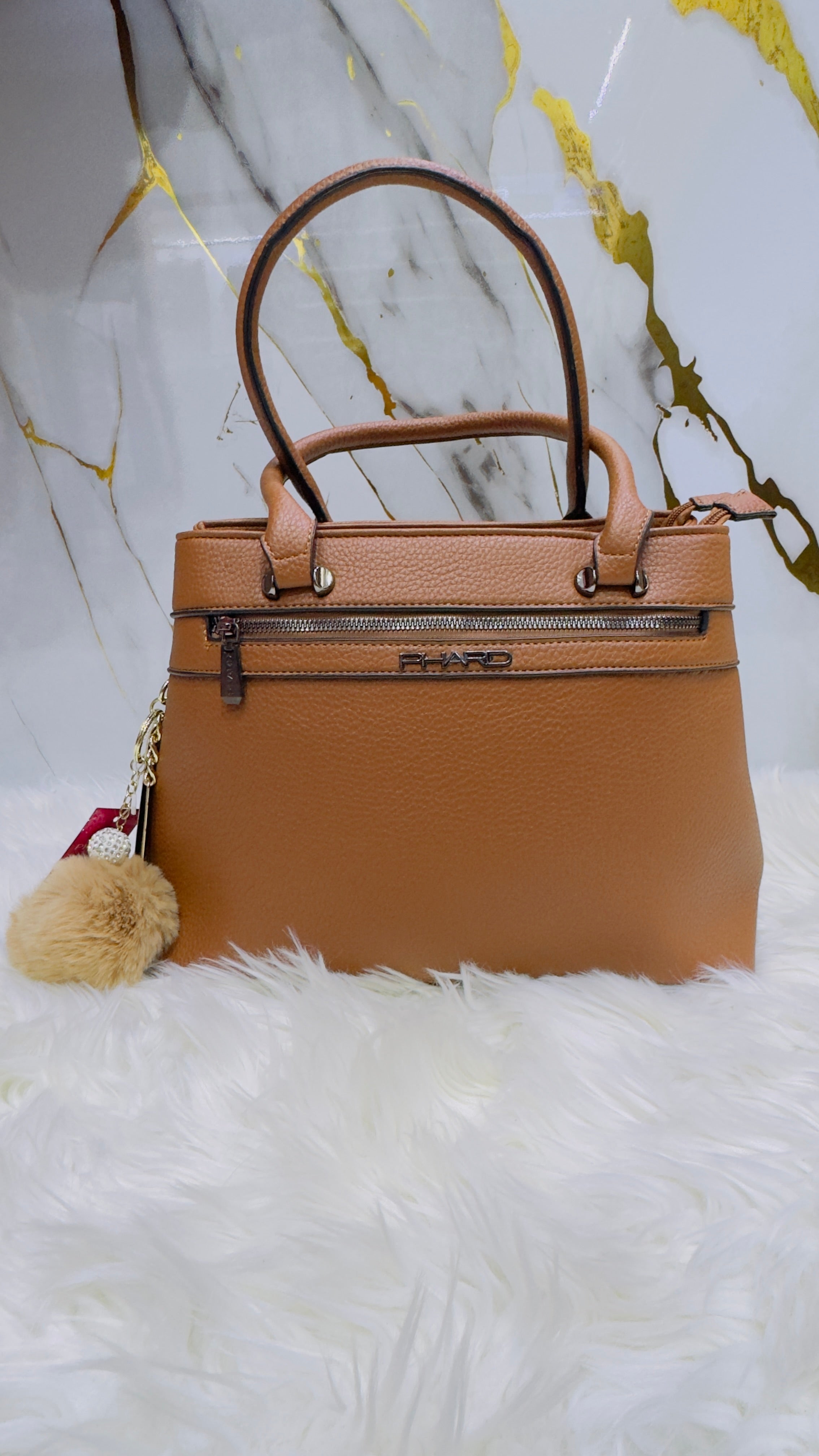 Borsa Phard in ecopelle cuoio misura media