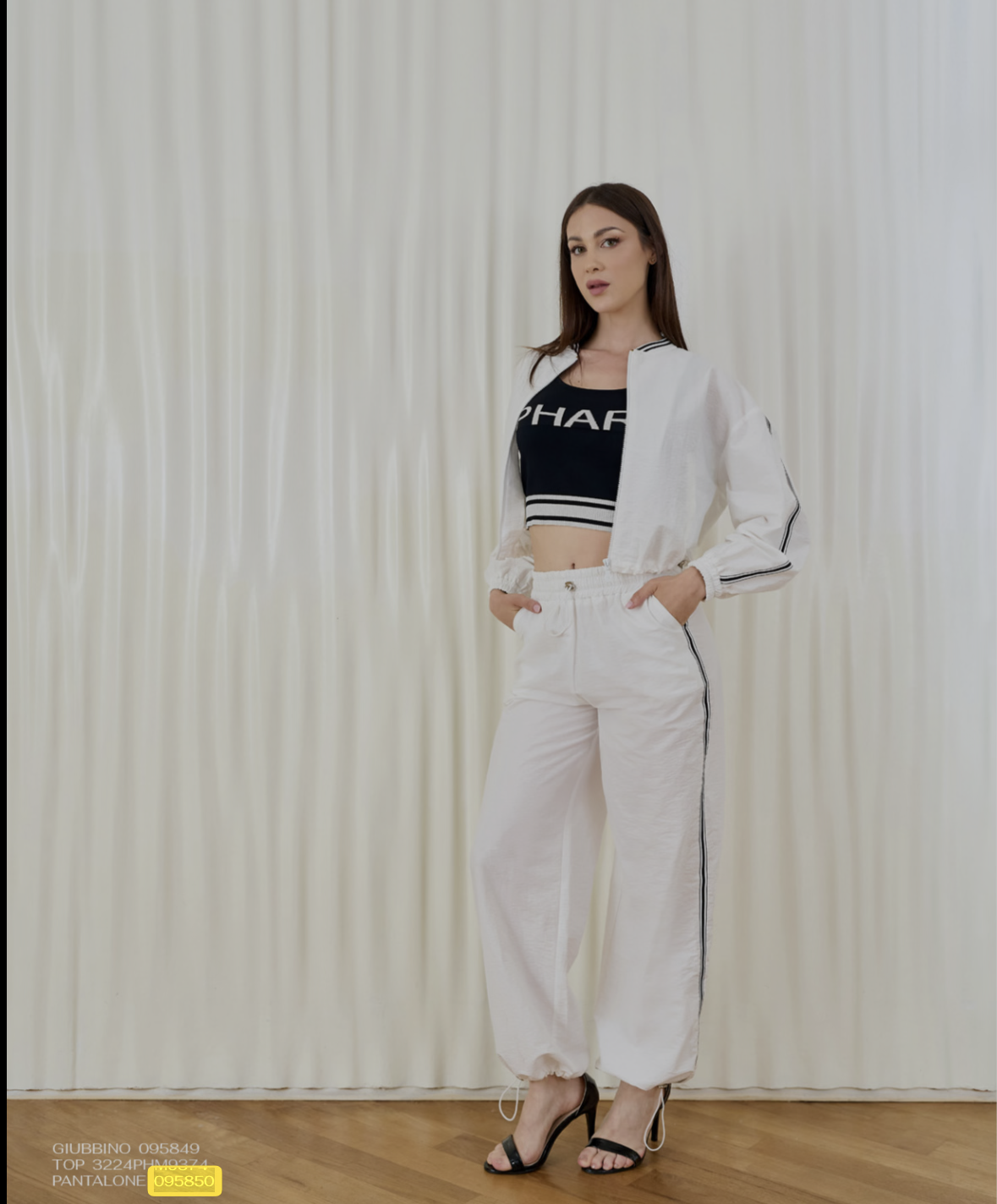 Pantalone Phard Nero con Bande Laterali