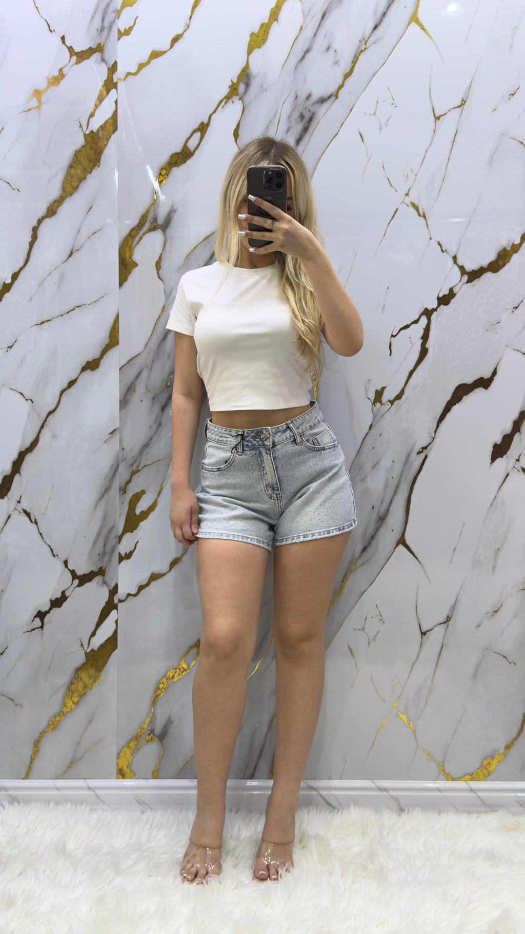 Shorts Top Star Denim Strass