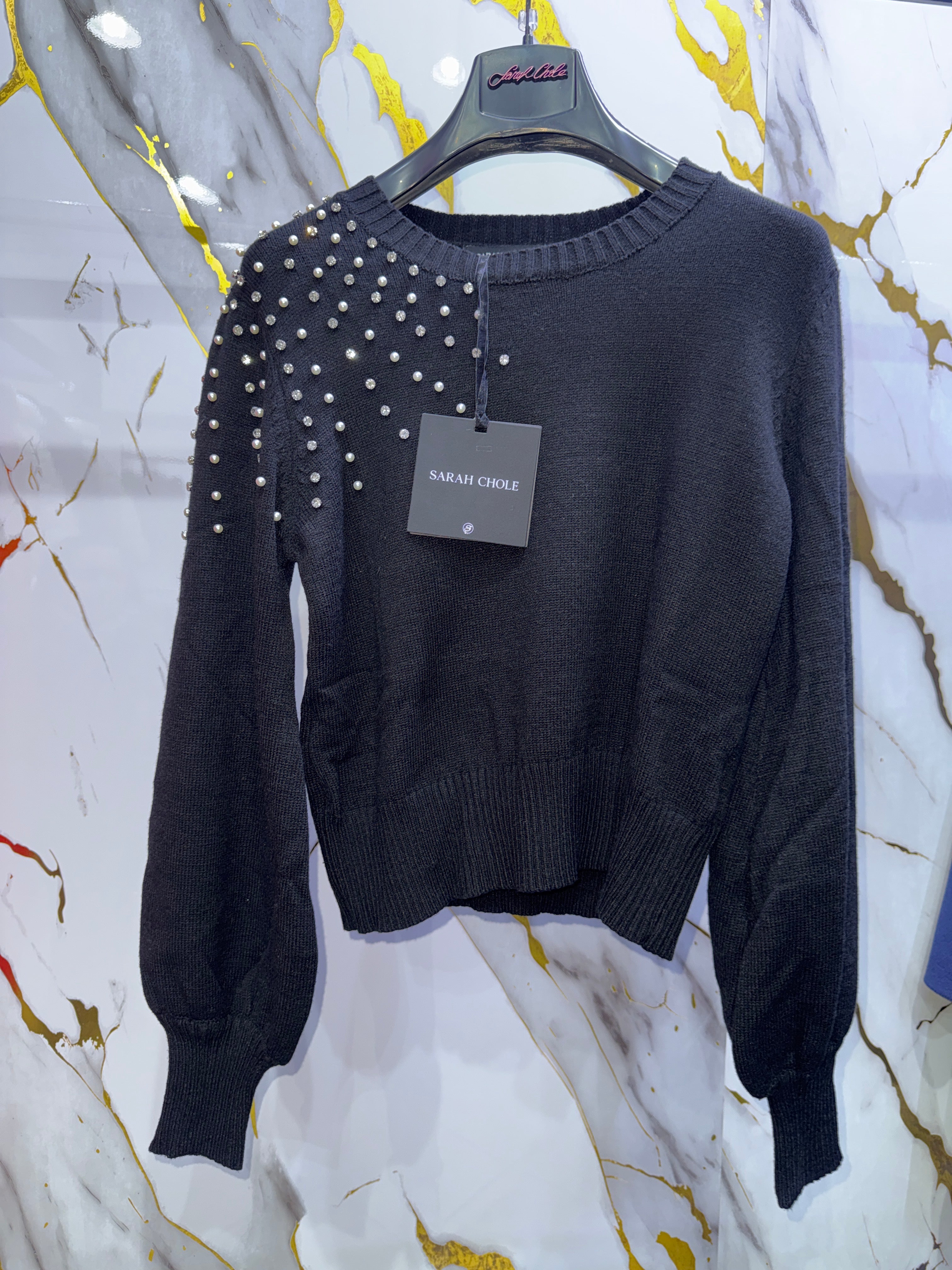 Maglioncino Sarah Chole con applicazioni su lato