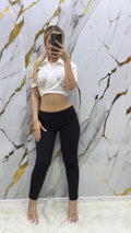 Pantalone Pdk elasticizzato taglio Capri