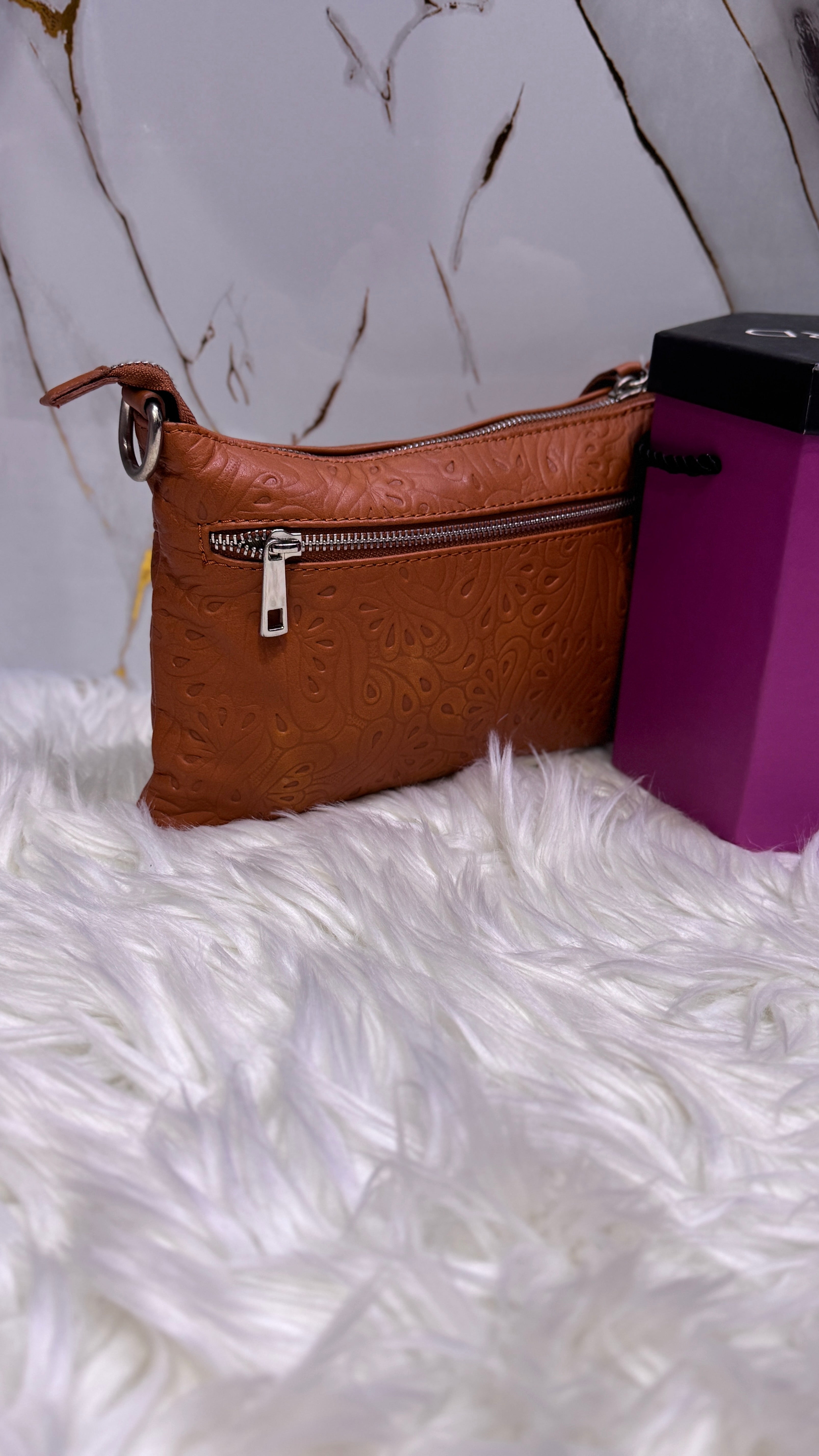 Borsa Phard in vera pelle stampata misura piccola