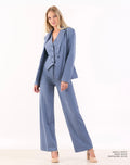 Tailleur in velluto elasticizzato Pdk  color polvere