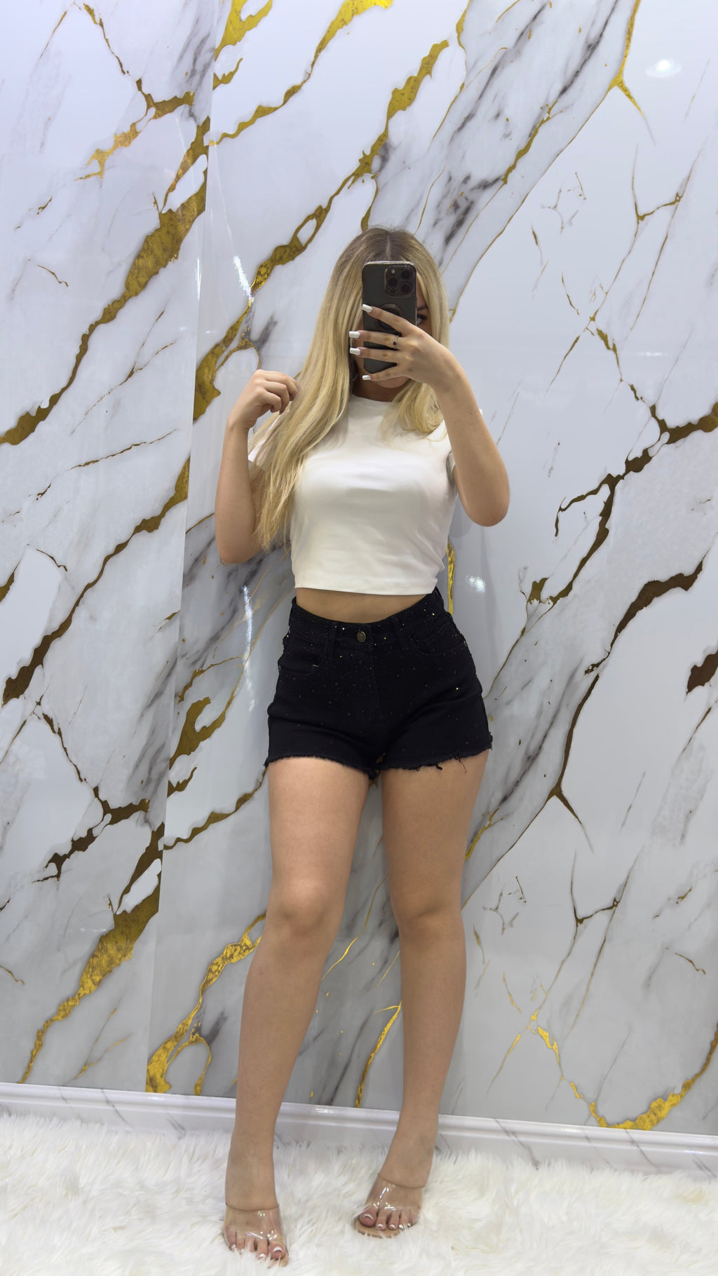 Shorts Top Star – Denim Strass