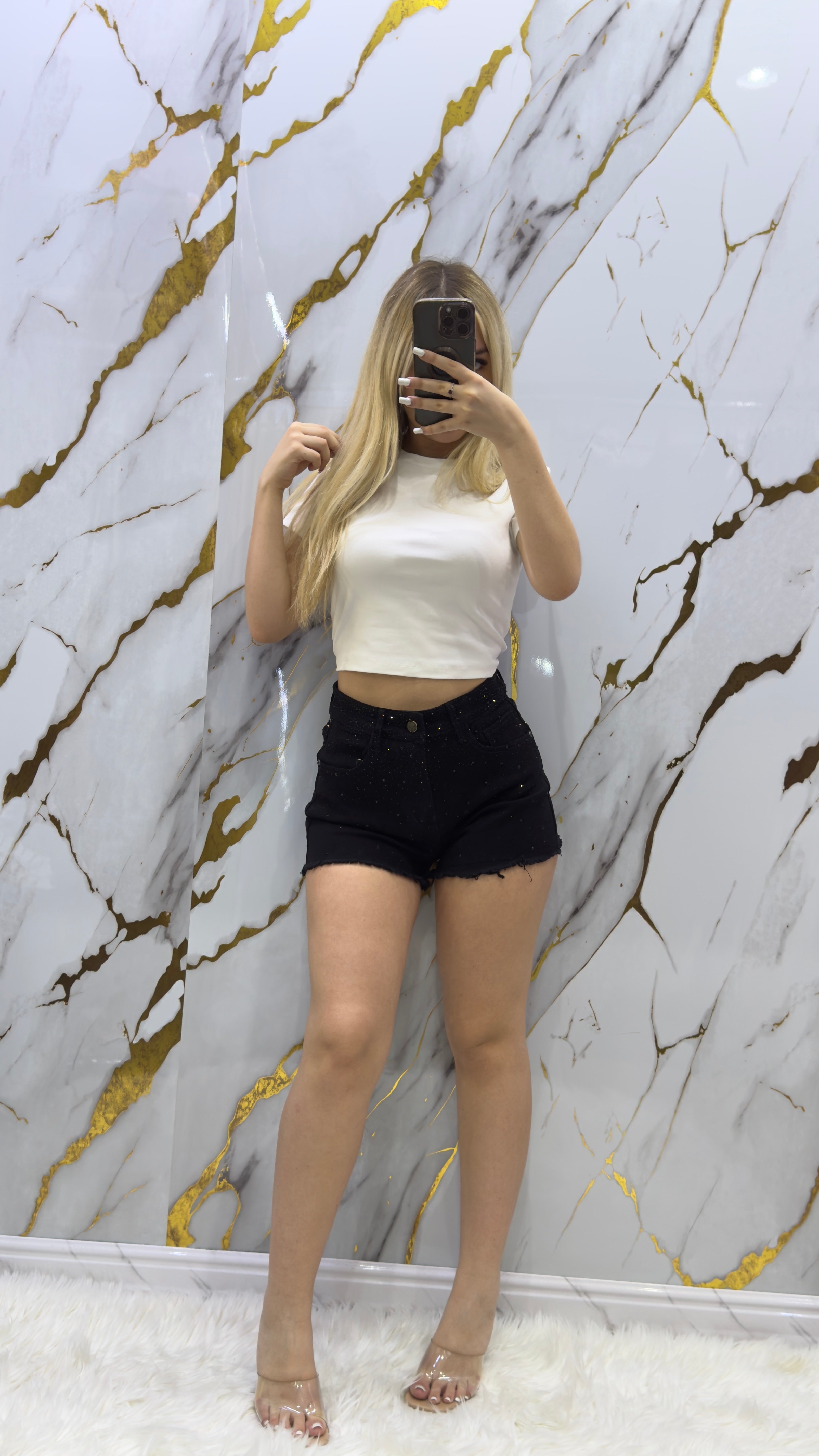Shorts Top Star – Denim Strass