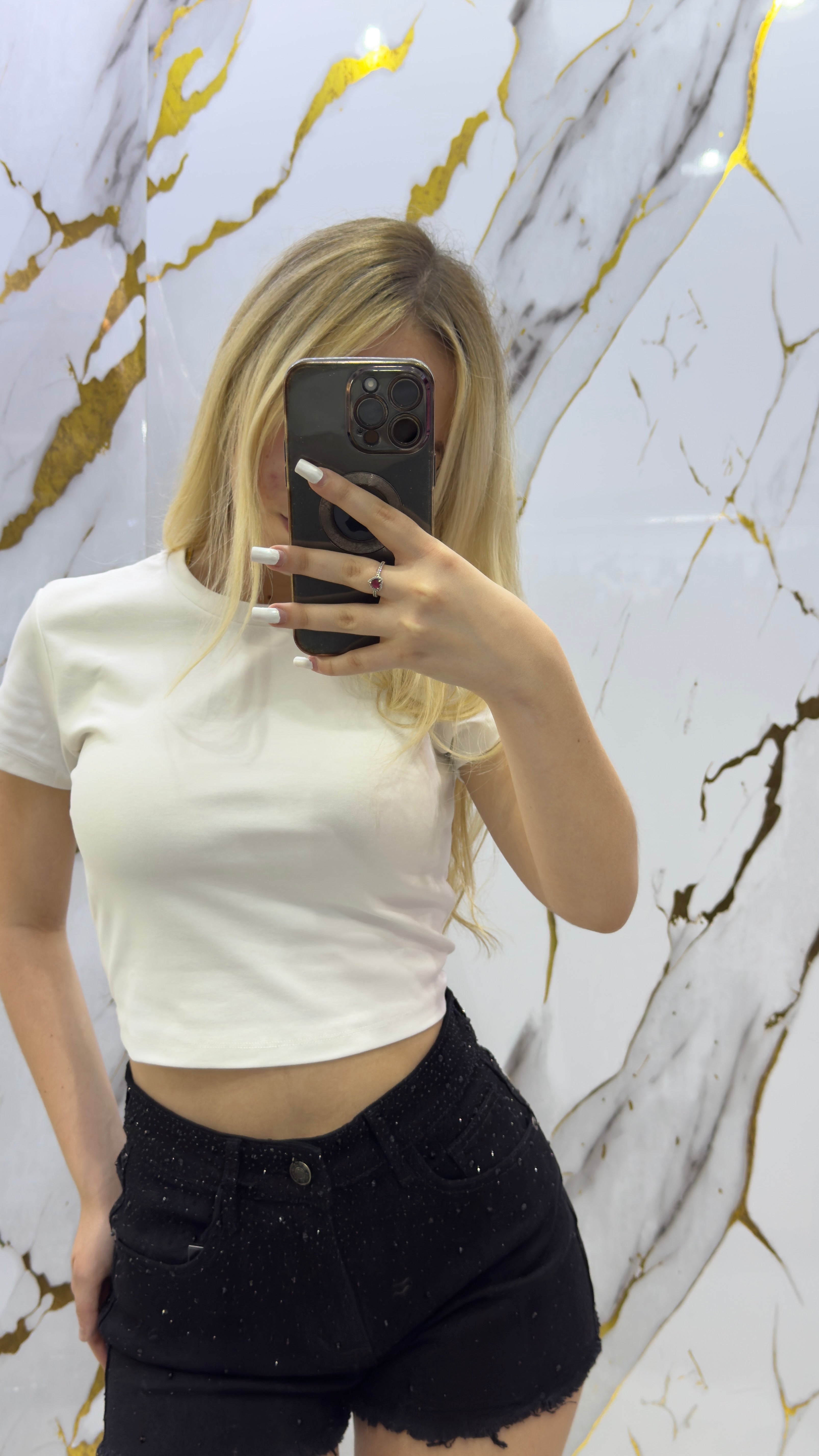 Shorts Top Star – Denim Strass