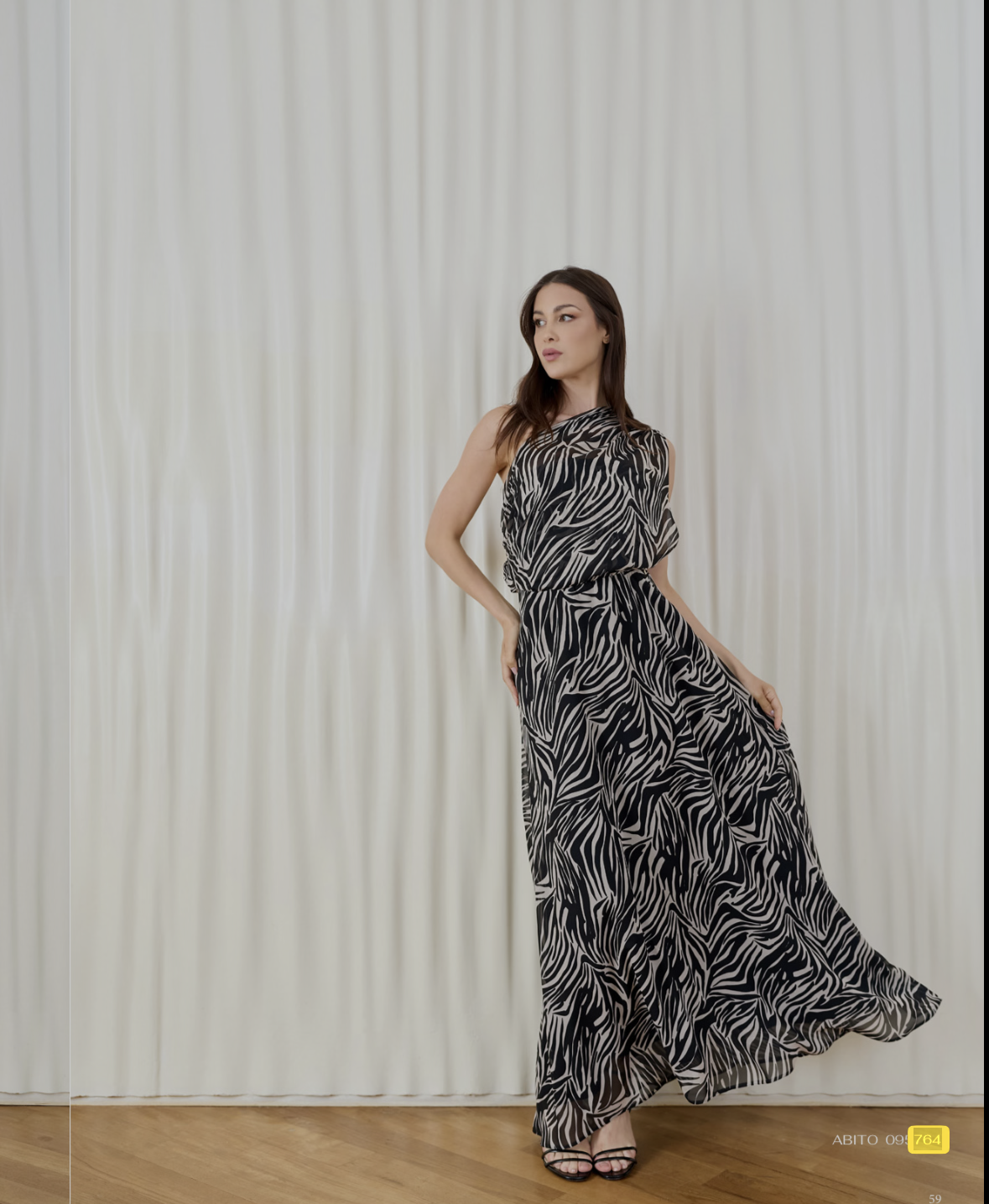 Abito Phard Multichiffon Zebra Print