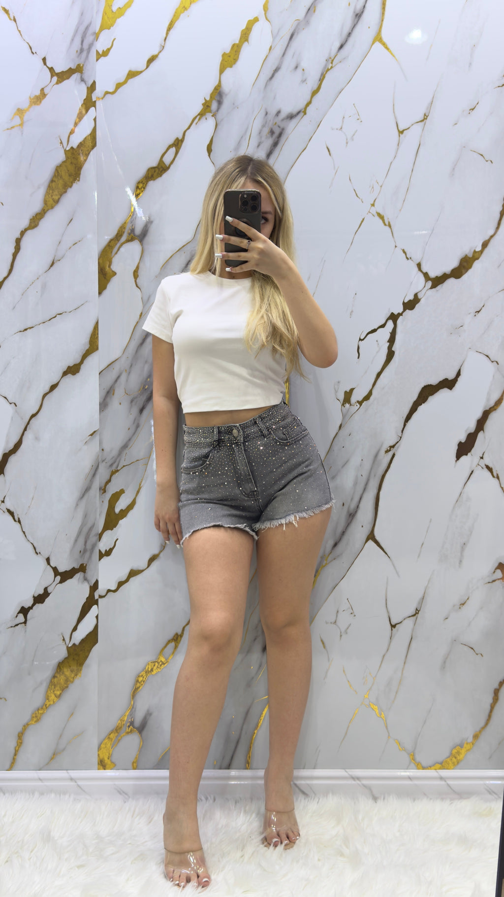 Shorts Top Star – Denim Strass