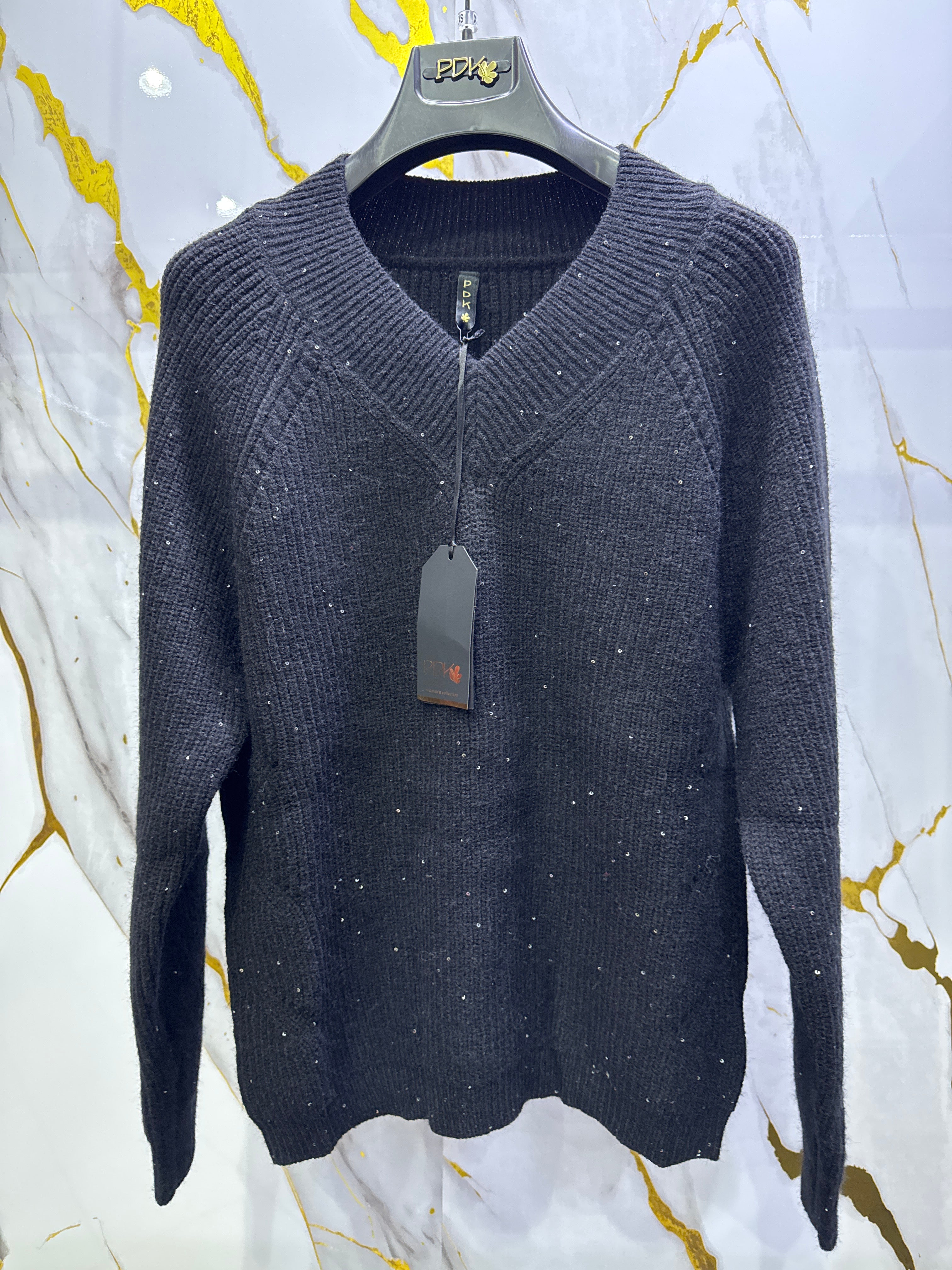 Maglione Pdk con applicazioni paillettes