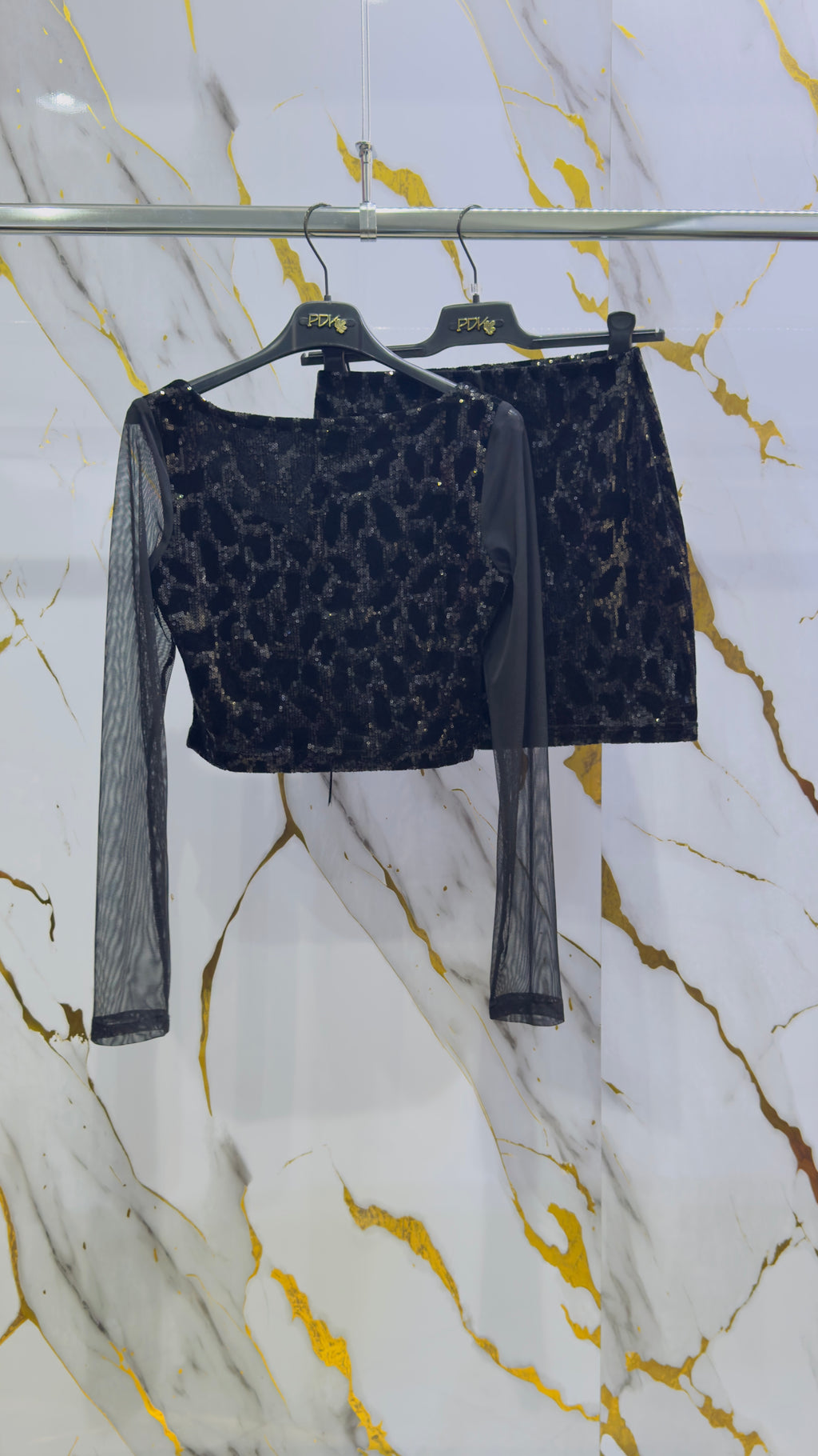 Coordinato Pdk con paillettes 2 pezzi