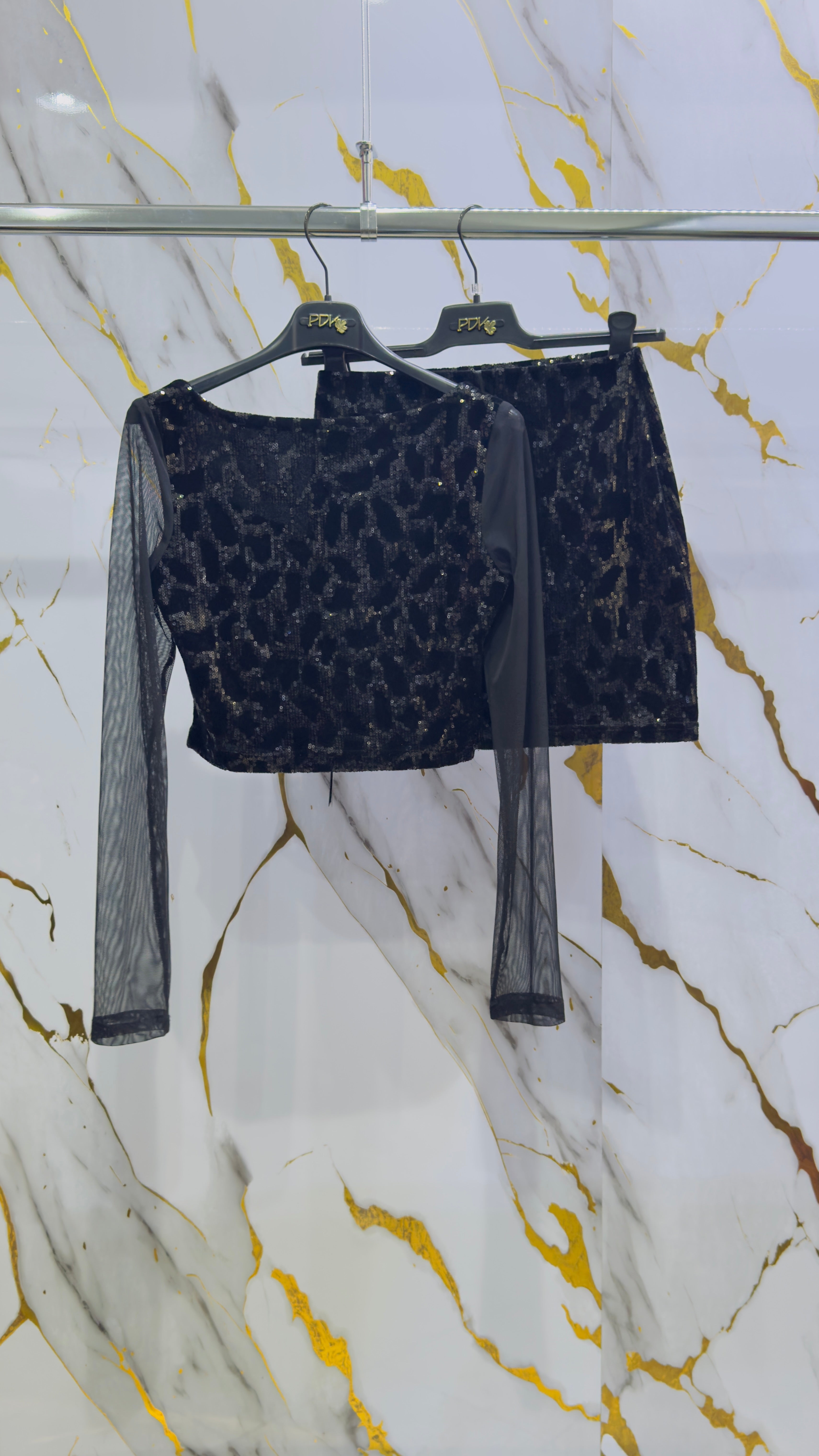 Coordinato Pdk con paillettes 2 pezzi
