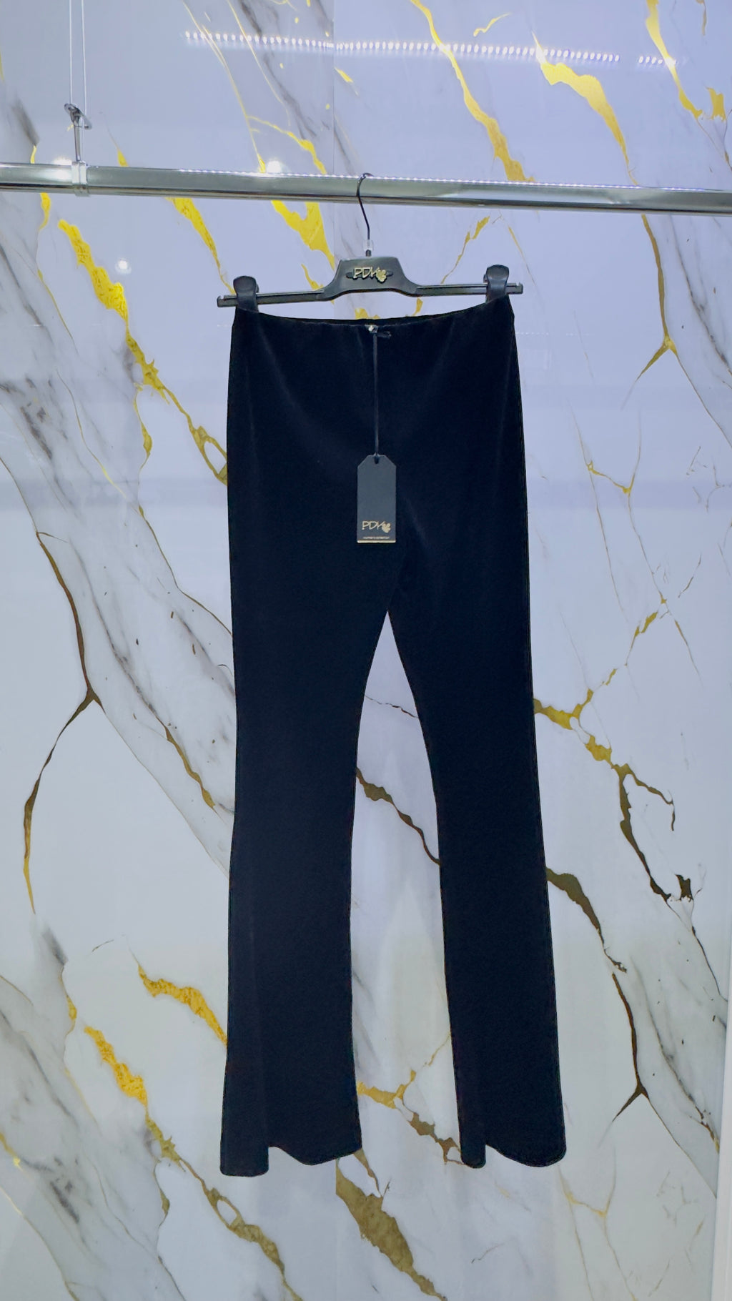 Coordinato 2 pezzi in velluto Pdk pantalone a zampa e body