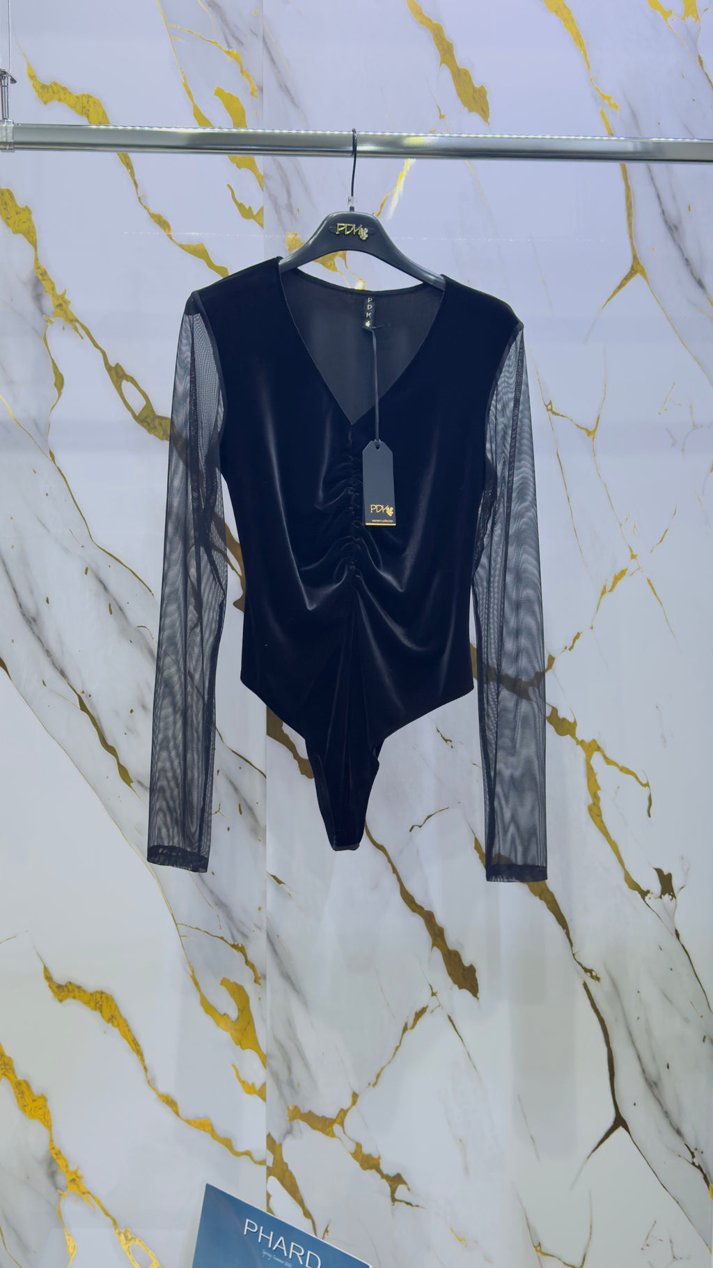 Coordinato 2 pezzi in velluto Pdk pantalone a zampa e body