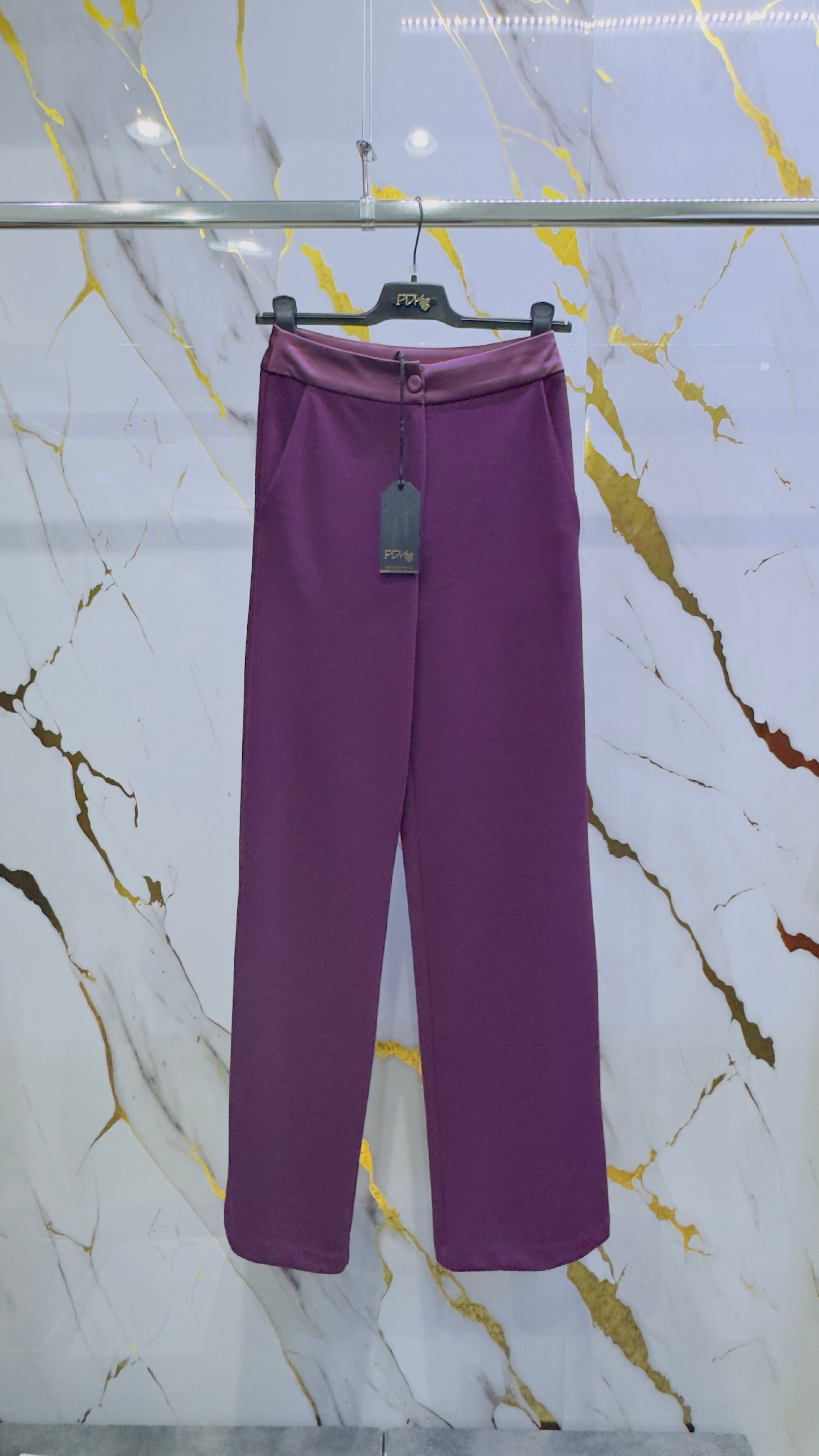 Pantalone a palazzo Pdk elasticizzato Borgogna