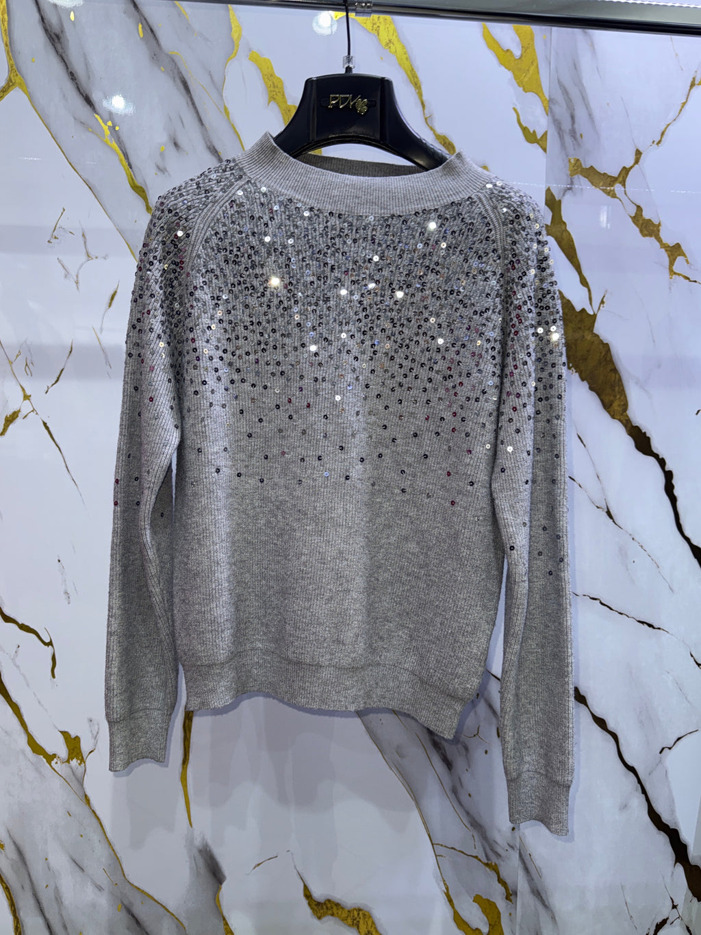 Maglione Pdk con applicazioni in paillettes