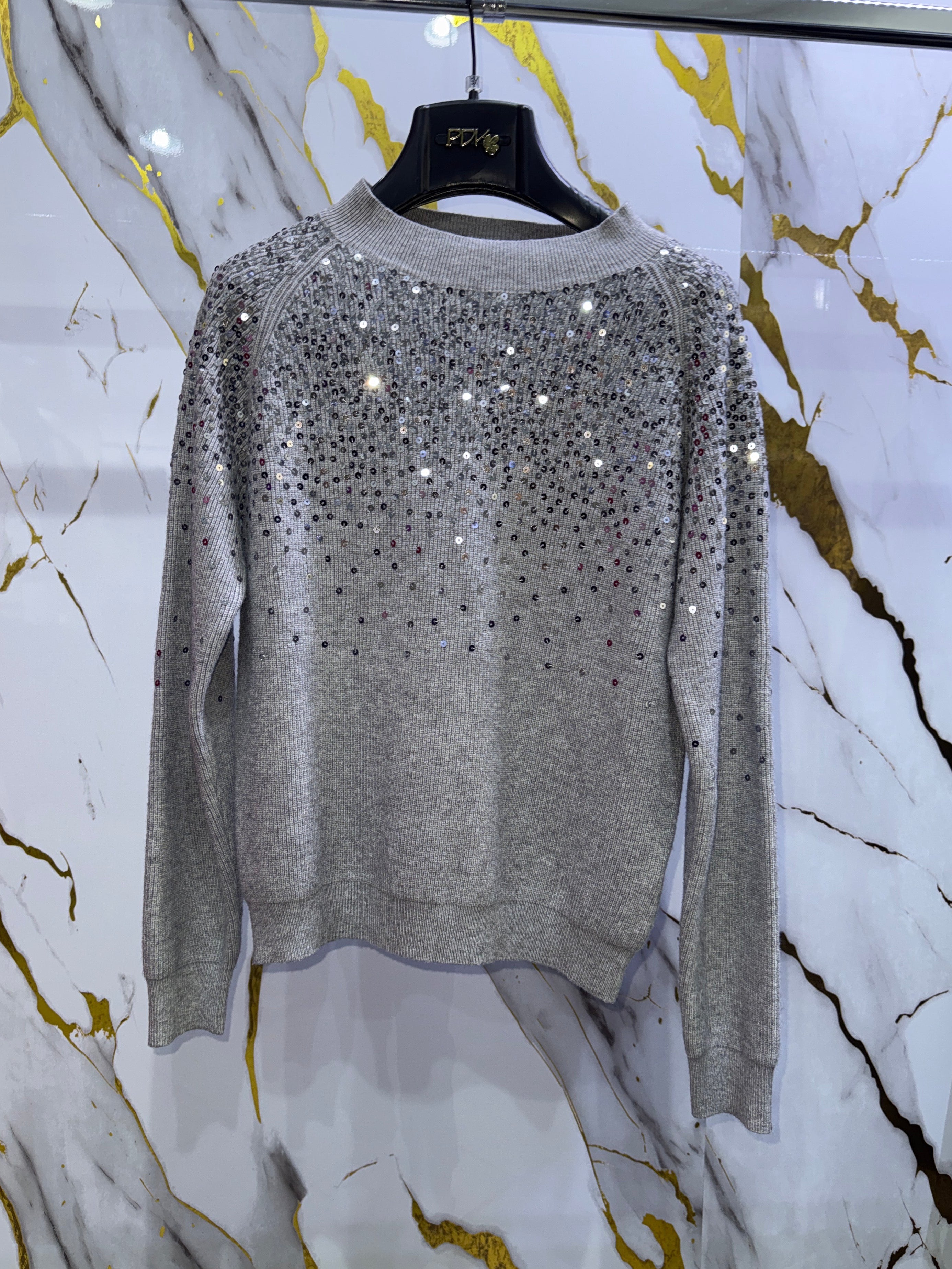 Maglione Pdk con applicazioni in paillettes