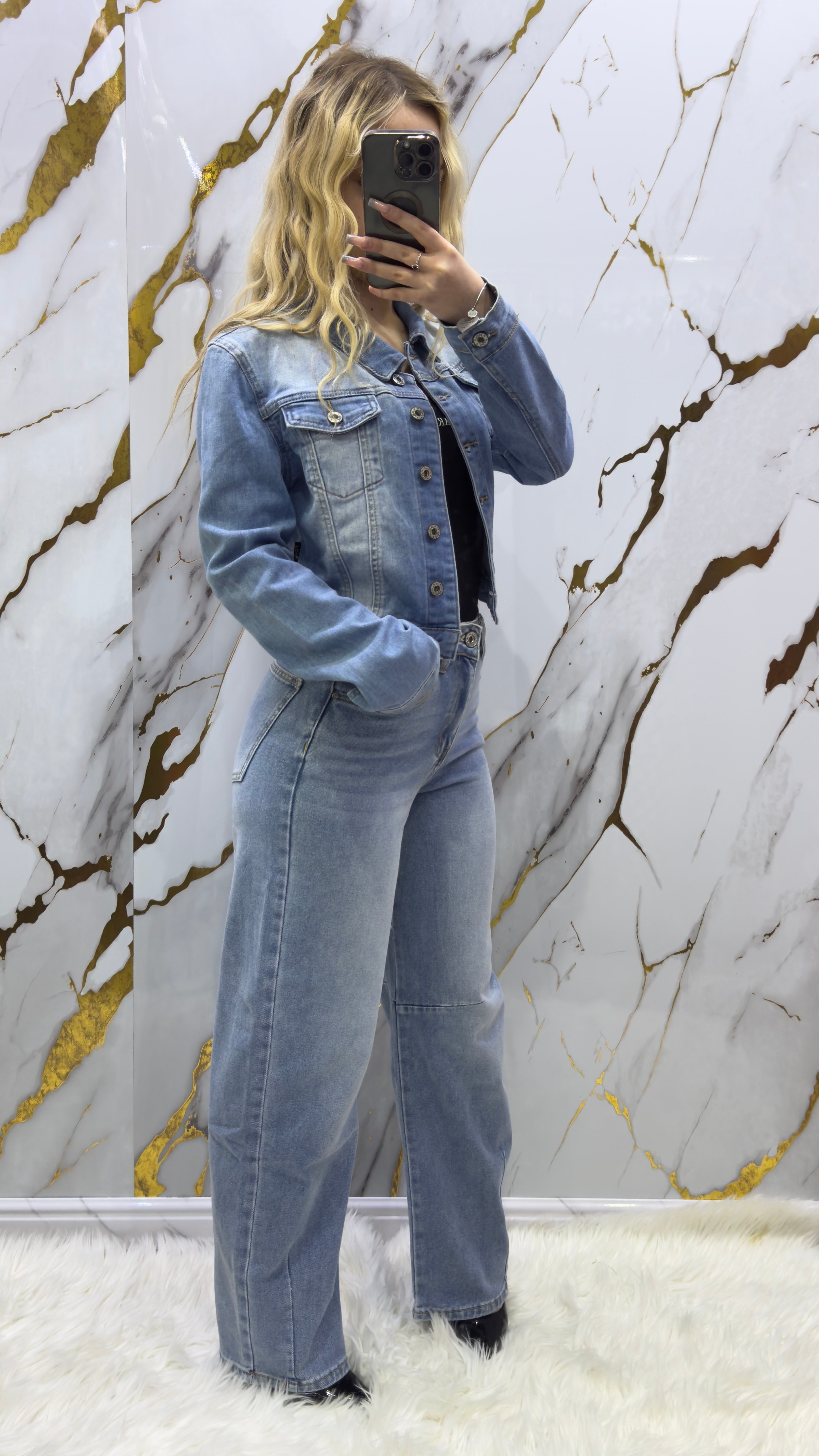 Jeans balloon Pdk elasticizzato con avvitamenti