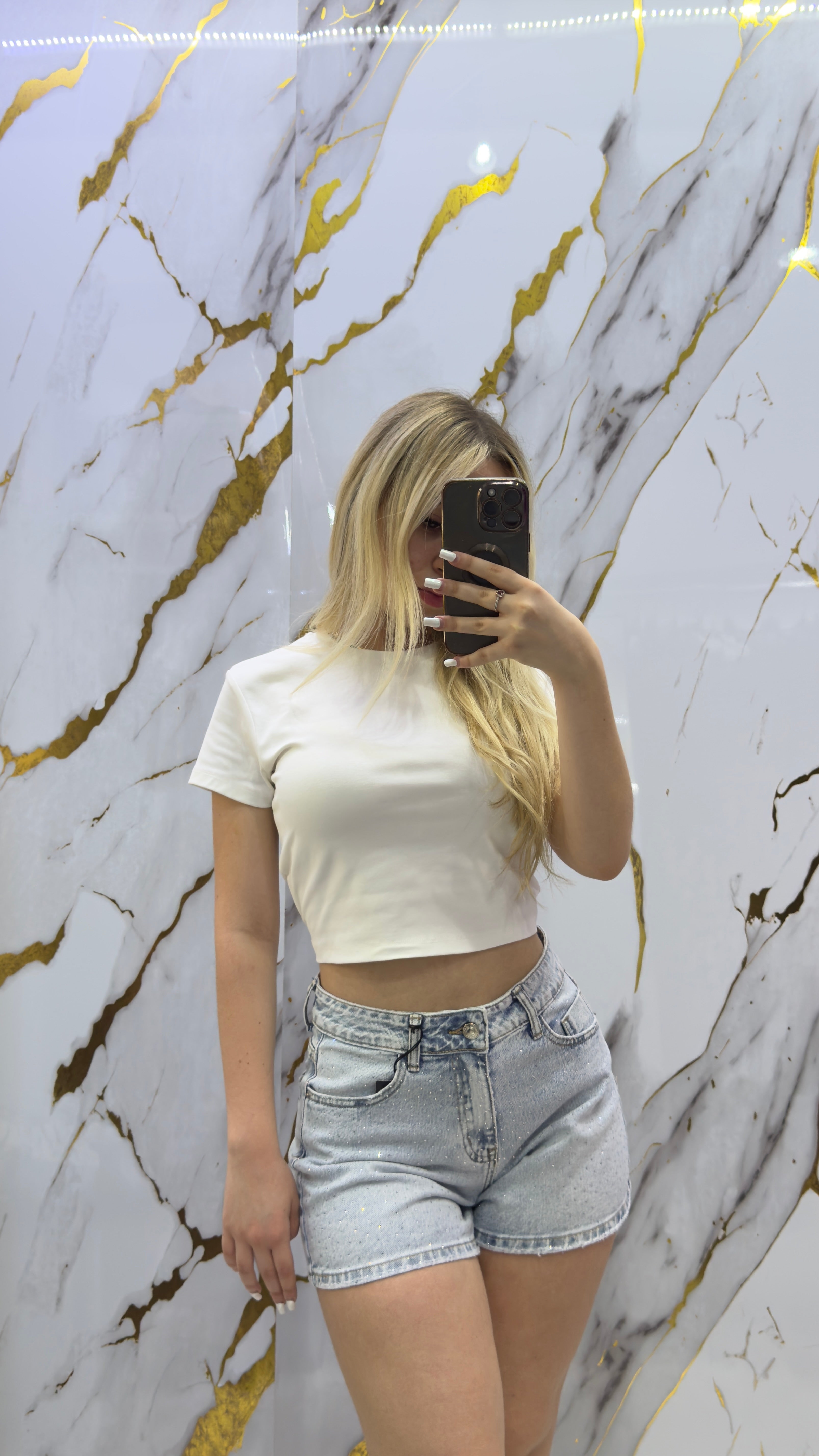 Shorts Top Star Denim Strass