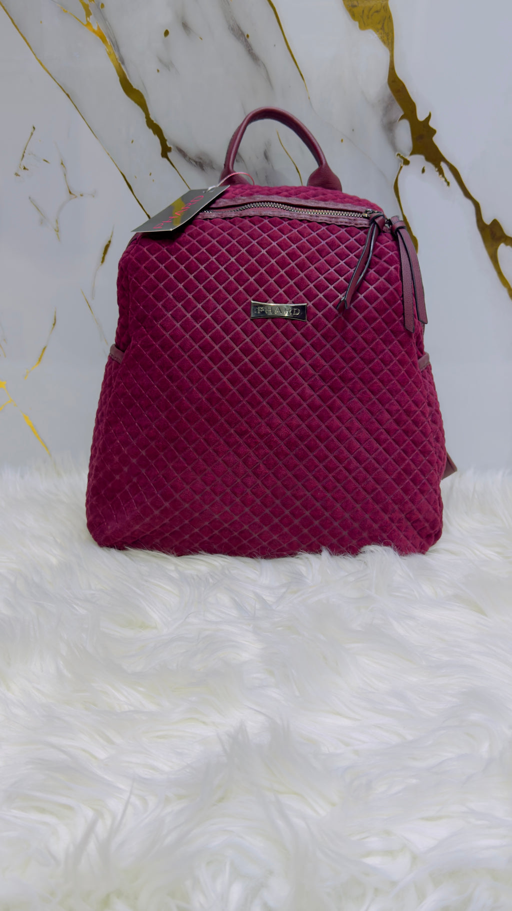 Zaino Phard in ecopelle bordeaux
