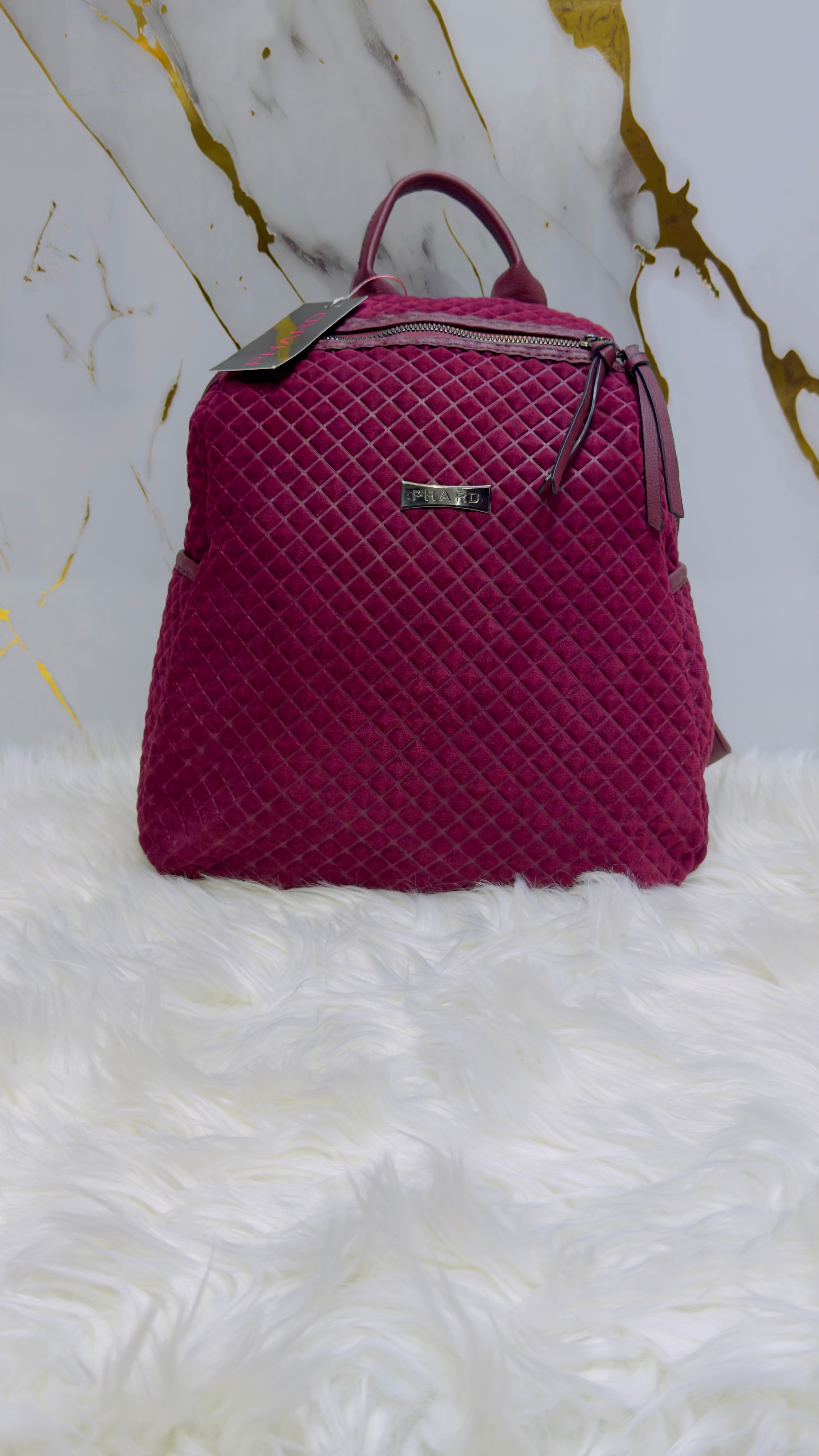 Zaino Phard in ecopelle bordeaux