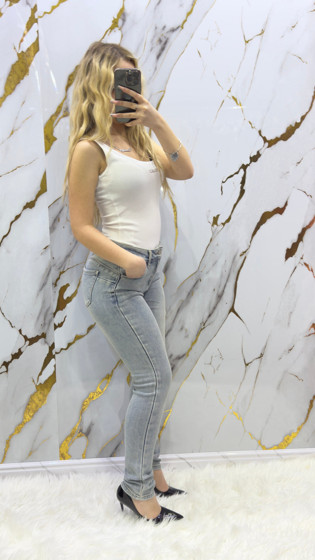 Top Jeans skinny elasticizzato