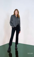 Camicia Phard grigio con righe tessuto Lurex