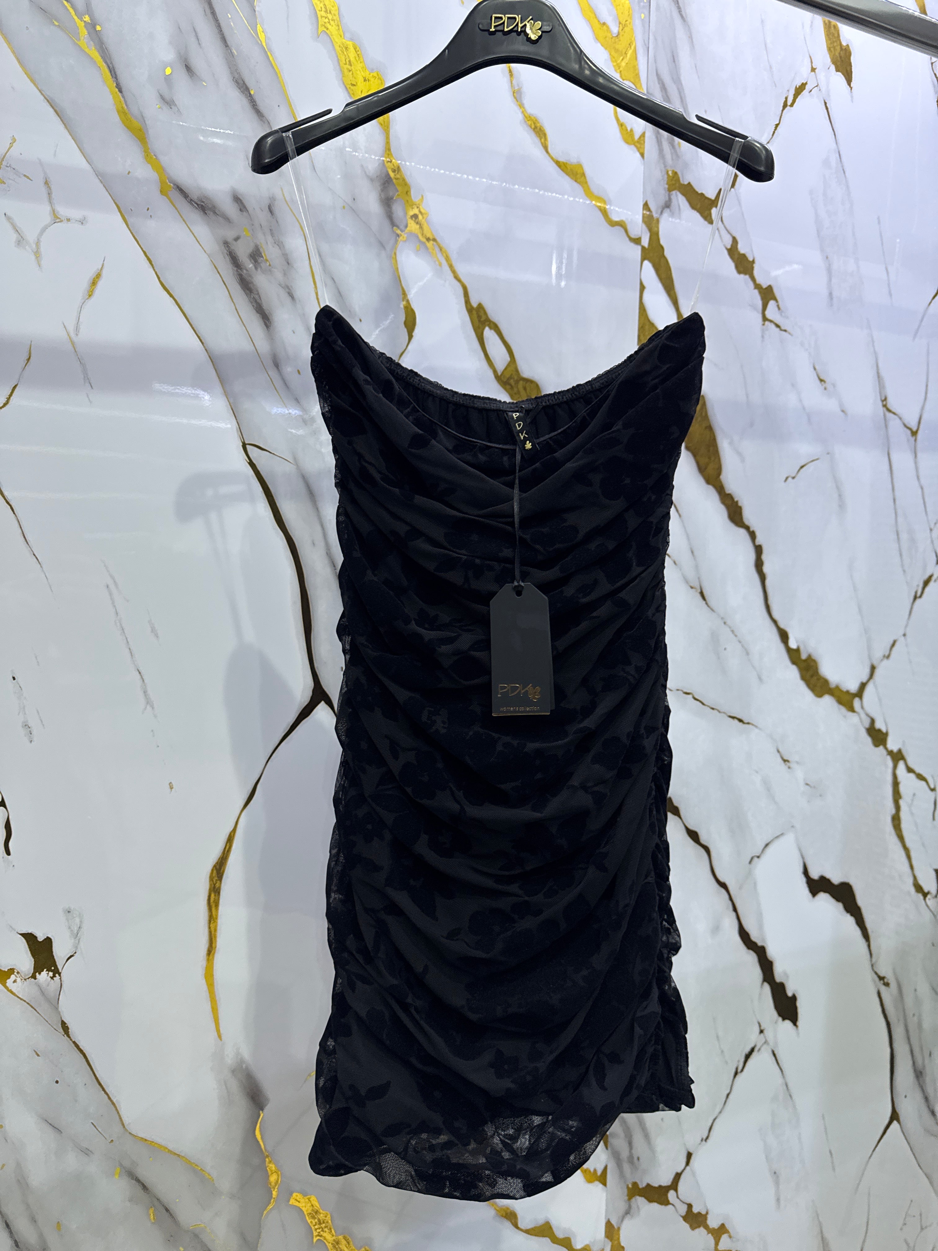 Abito fantasia tono su tono Tulle e velluto