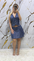 Coordinato Gonna e Gilet denim Phard