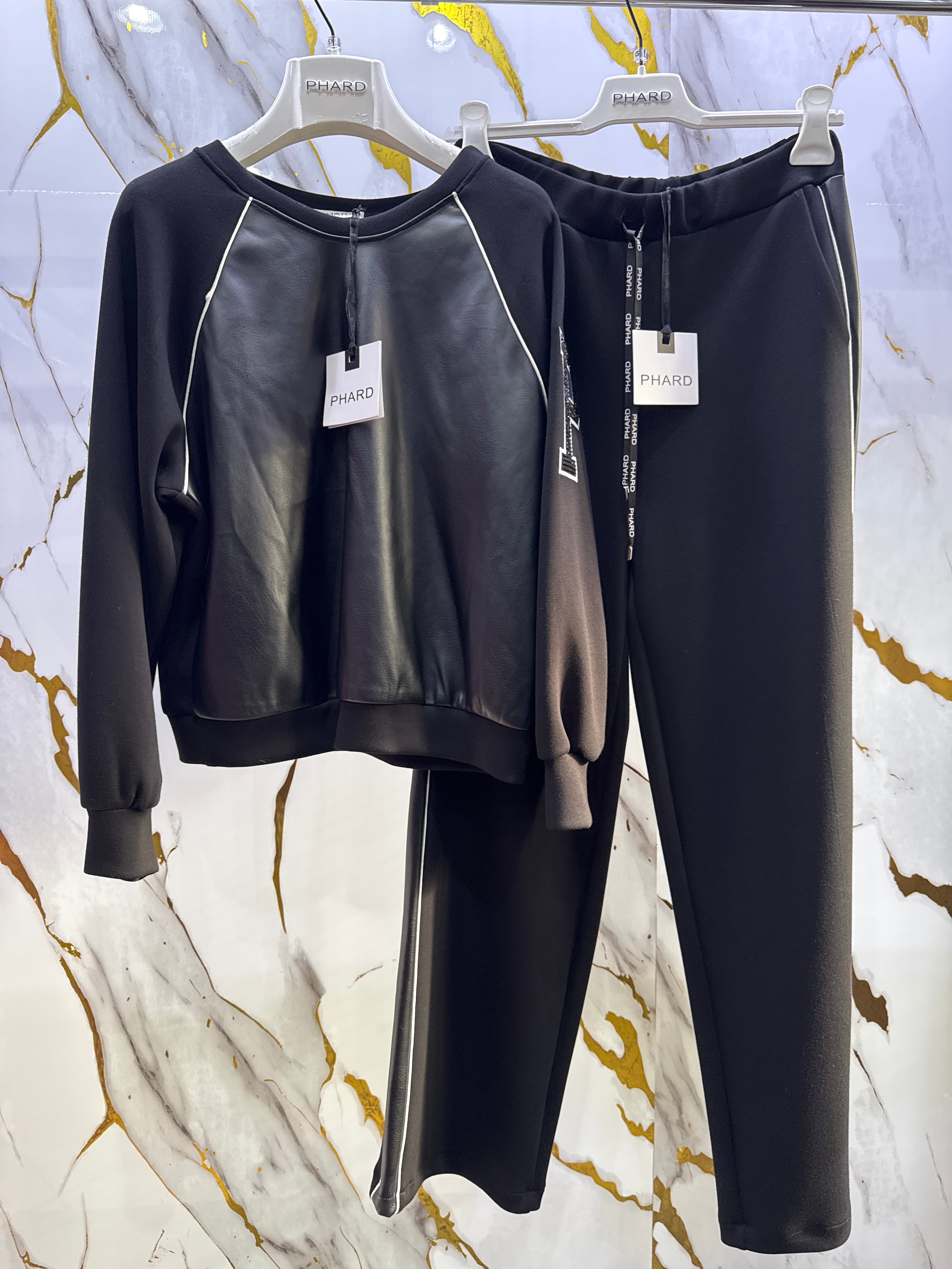 Felpa Phard con pelle