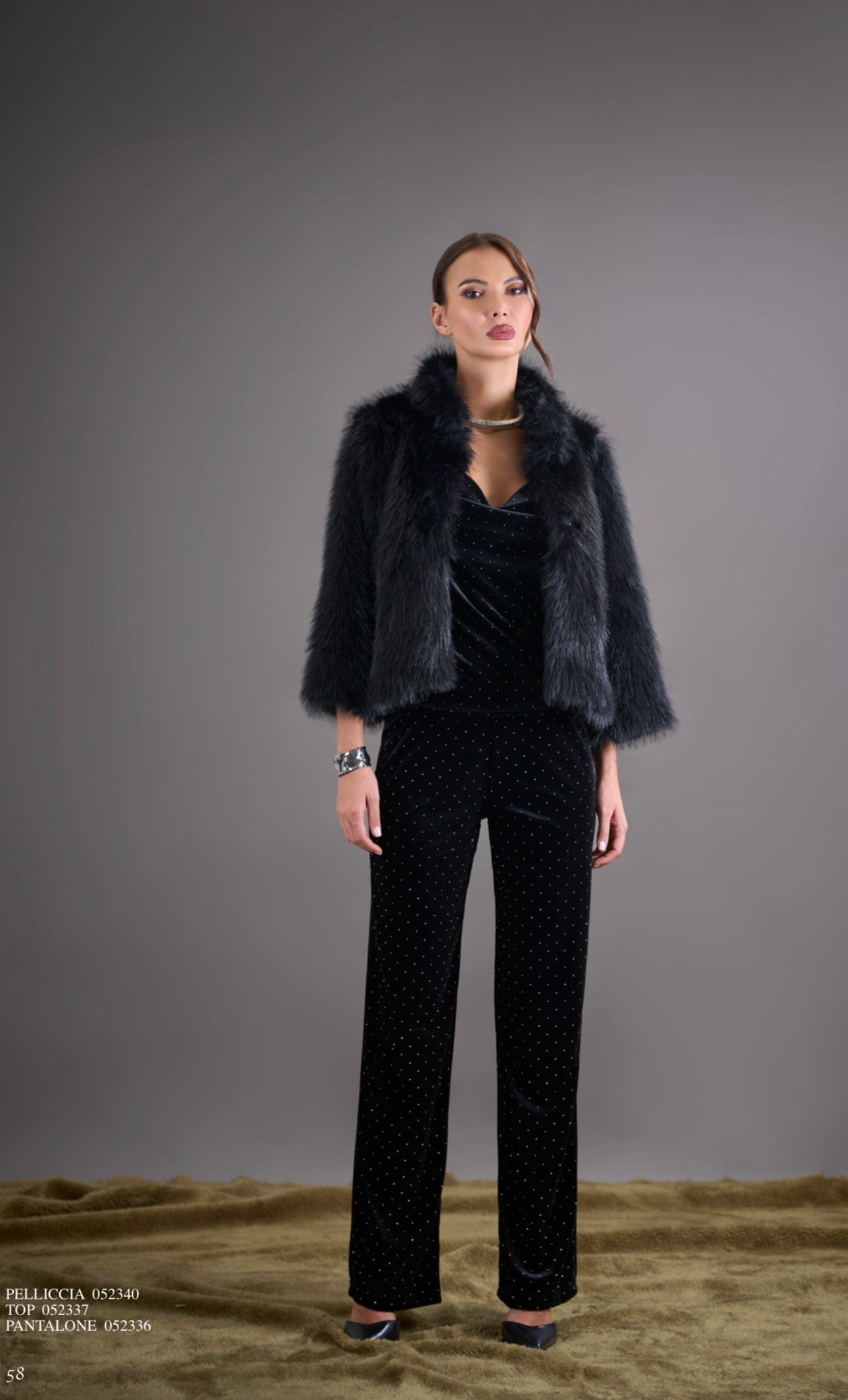 Pantalone in velluto a palazzo Pdk con applicazioni