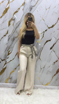 Pantalone a palazzo Pdk in tessuto cotone