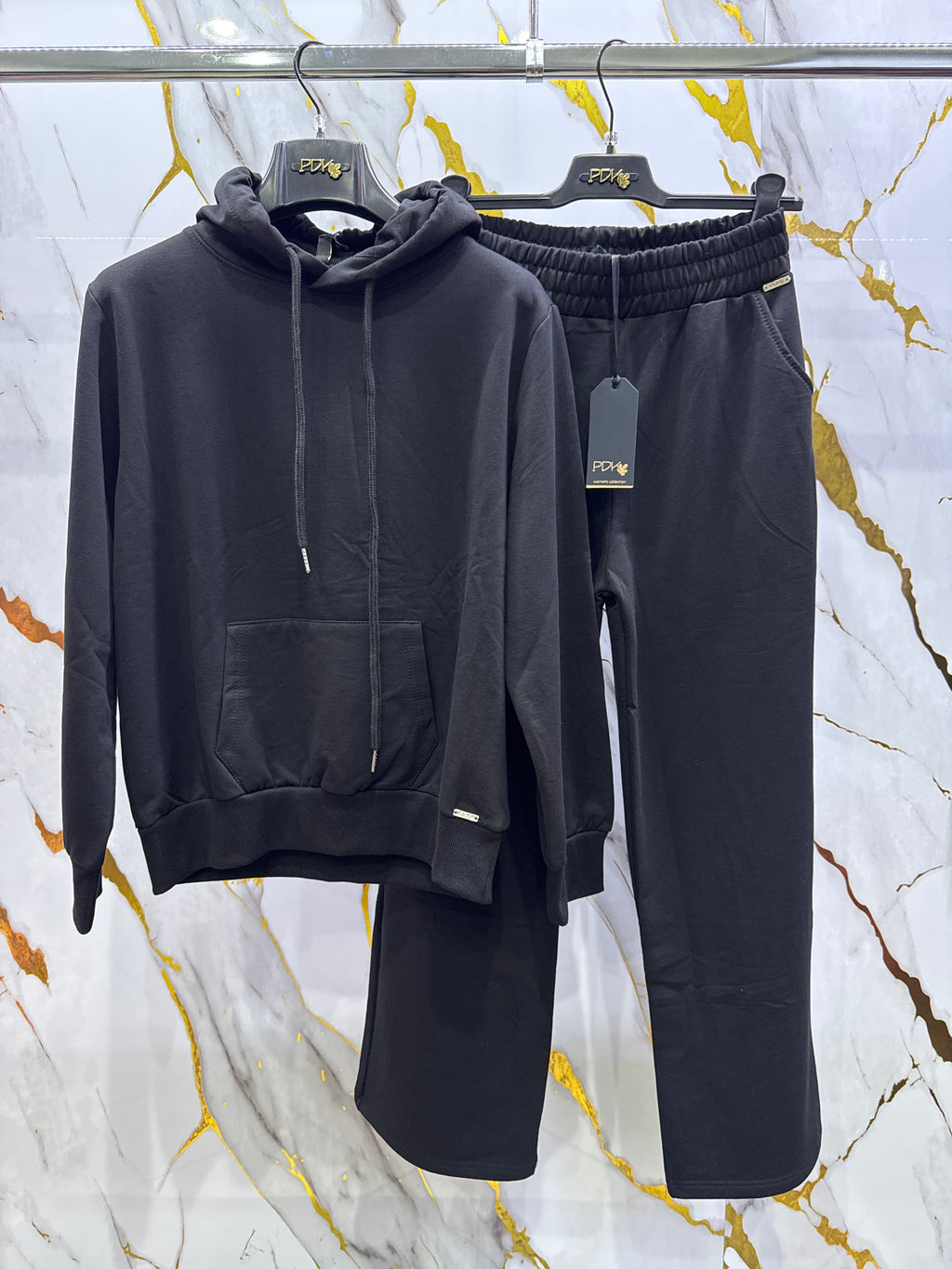 Coordinato sportivo 2 pezzi Pdk felpa e pantalone a palazzo