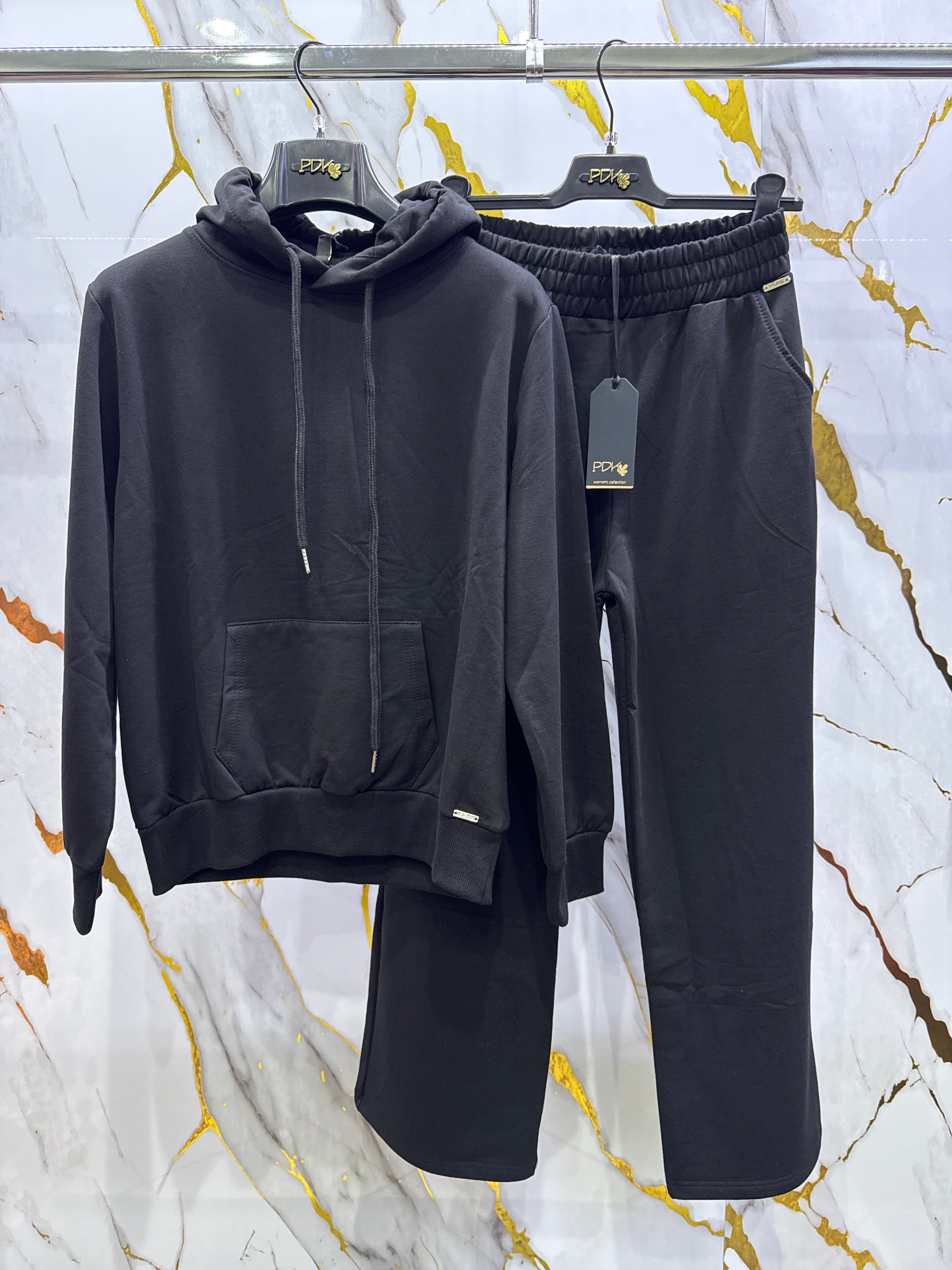 Coordinato sportivo 2 pezzi Pdk felpa e pantalone a palazzo