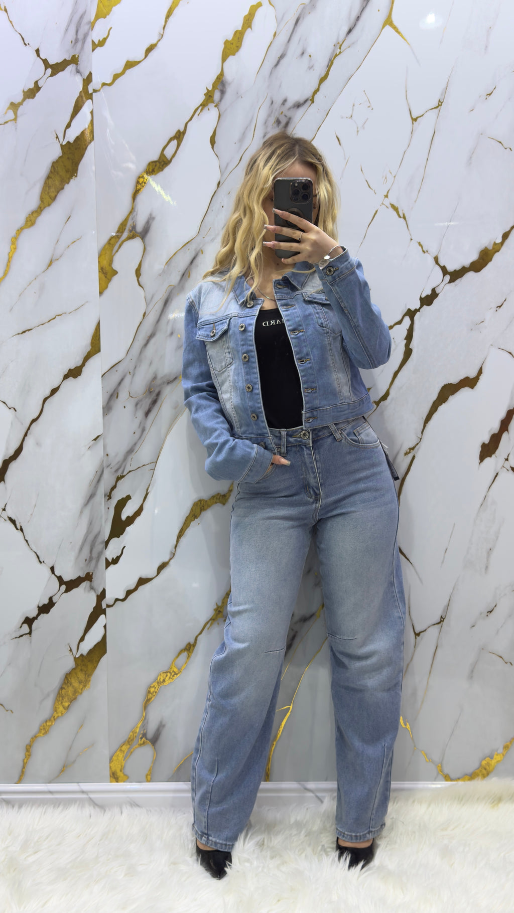 Jeans balloon Pdk elasticizzato con avvitamenti