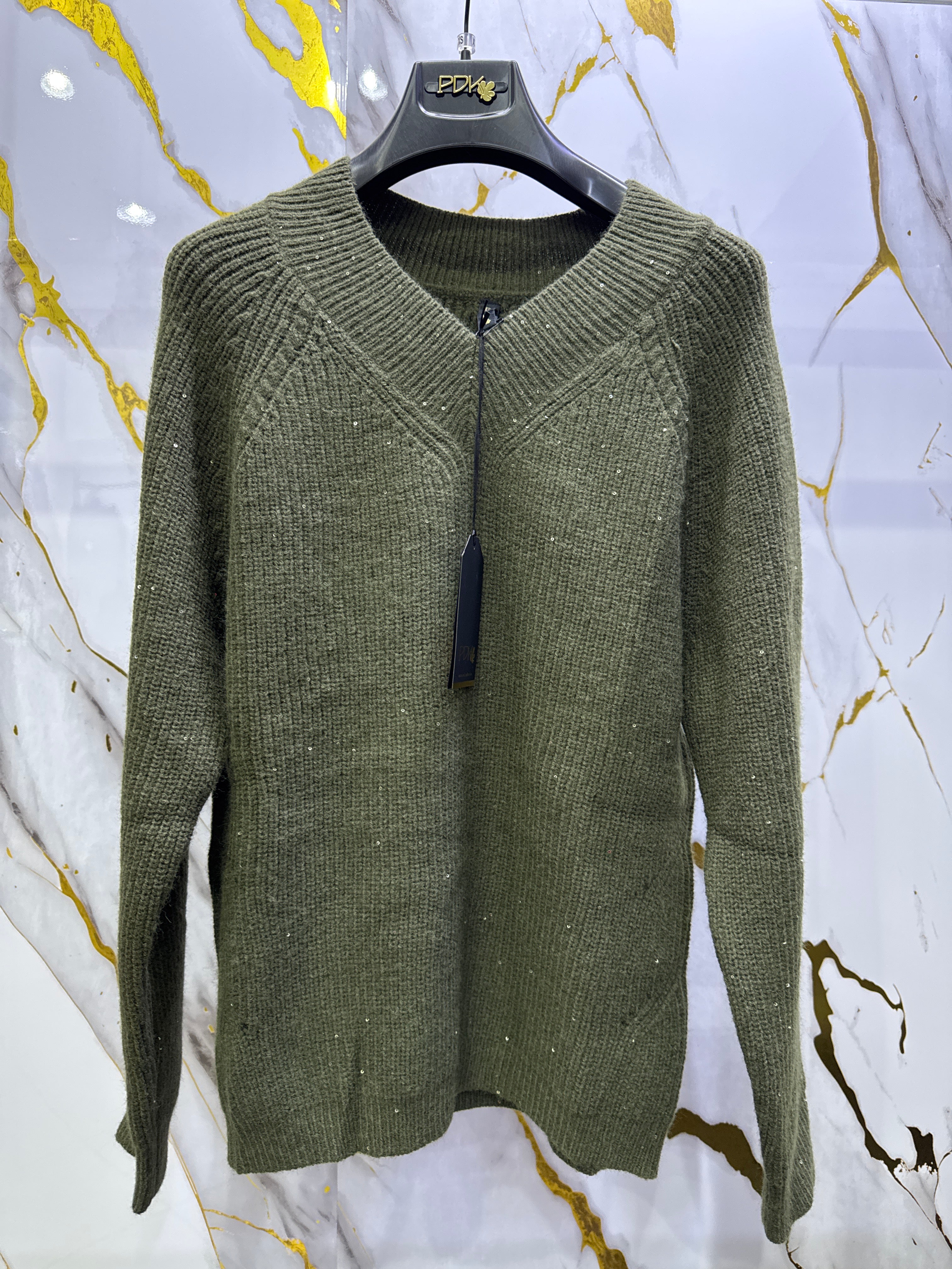 Maglione Pdk con applicazioni paillettes