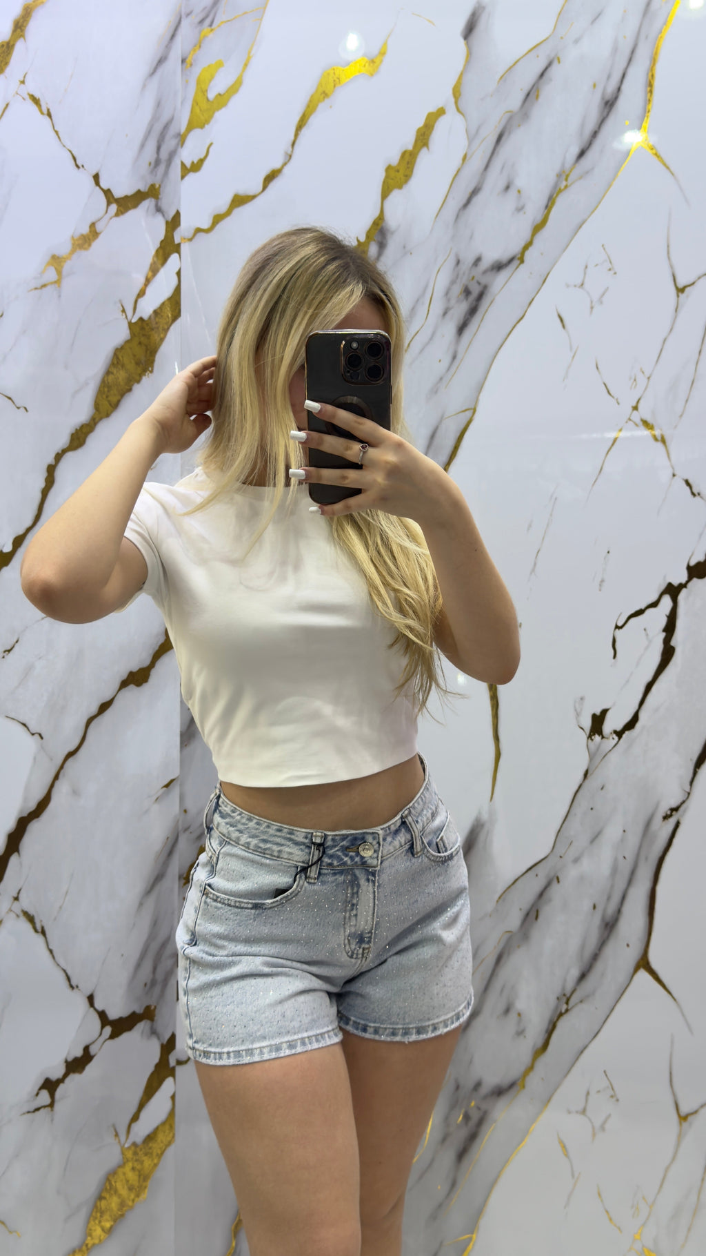 Shorts Top Star Denim Strass