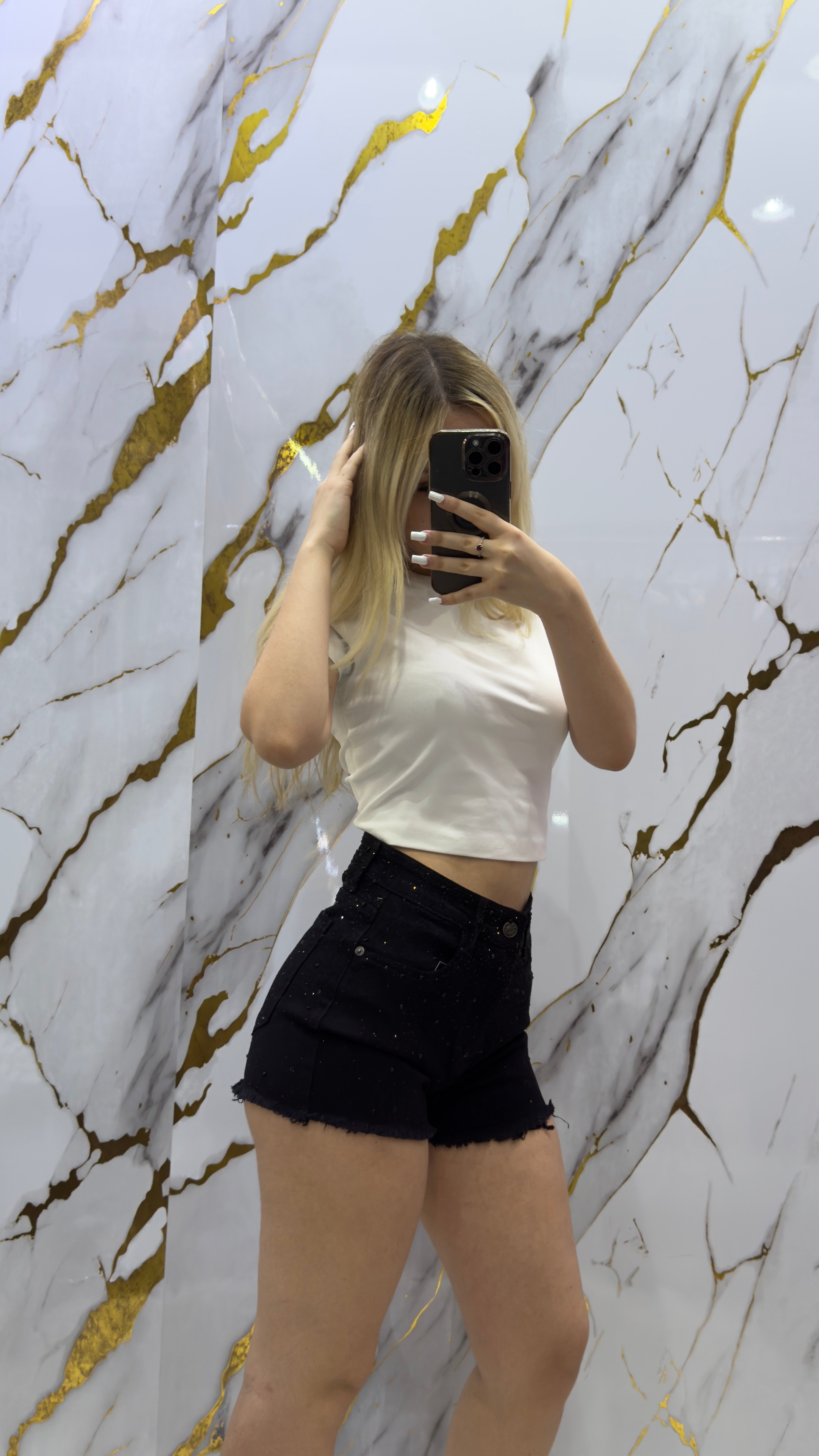 Shorts Top Star – Denim Strass